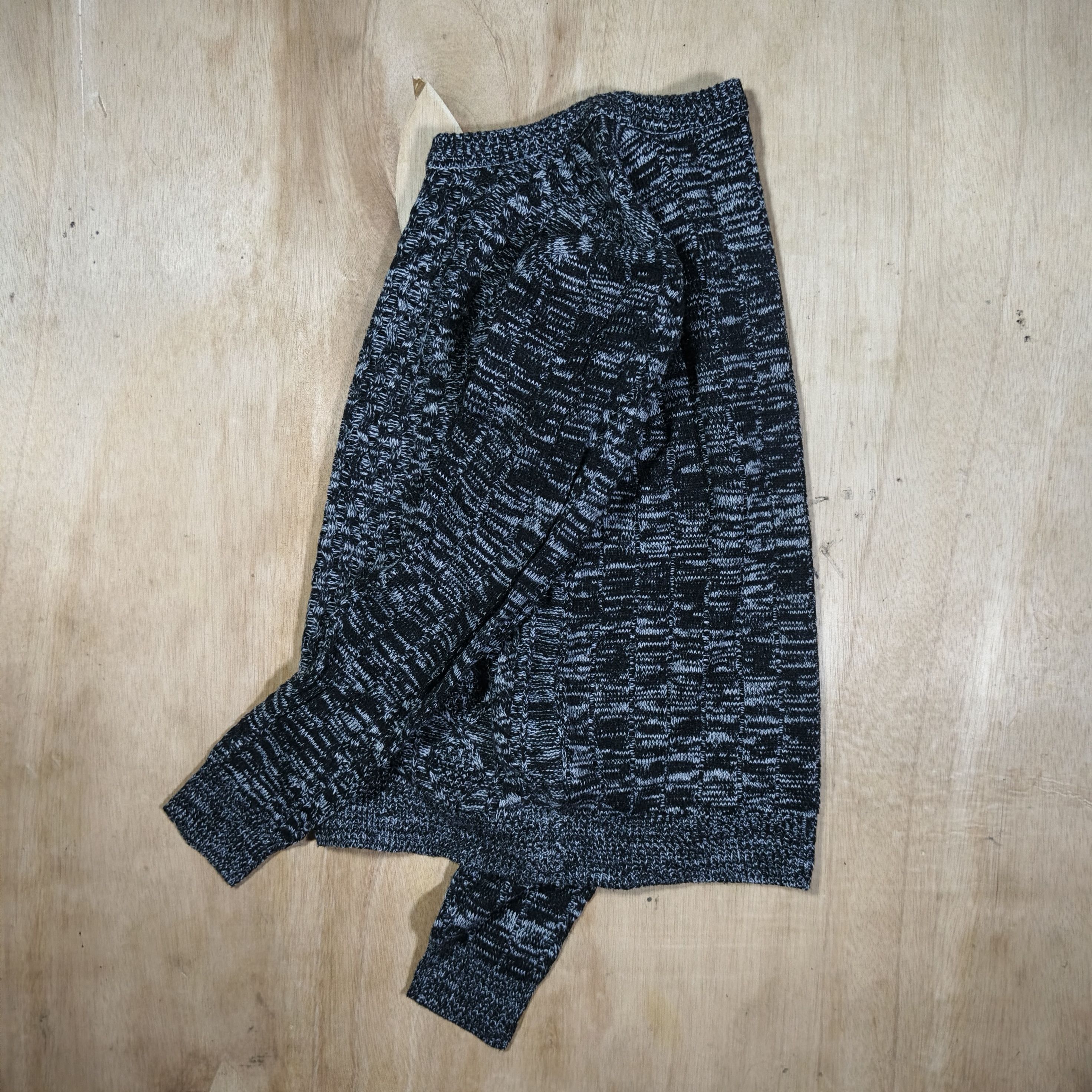 semanticdesign Semanticdesign Black&Grey Marled Cable Knitwear Size US L / EU 52-54 / 3 - 11 Thumbnail