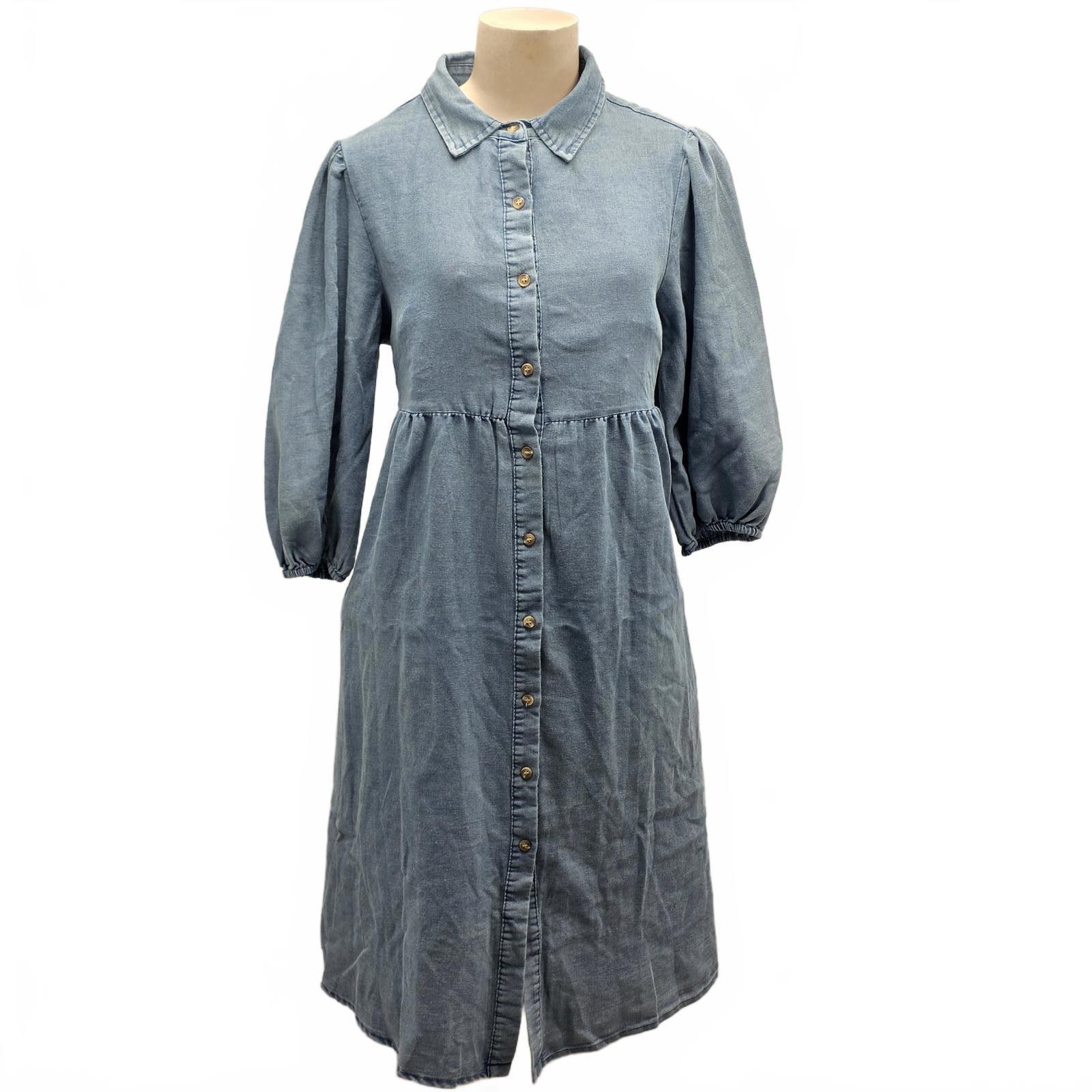 Other Baltic Born Chambray Baby Doll Dress NWT Blue Medium Size M / US 6-8 / IT 42-44 - 1 Thumbnail