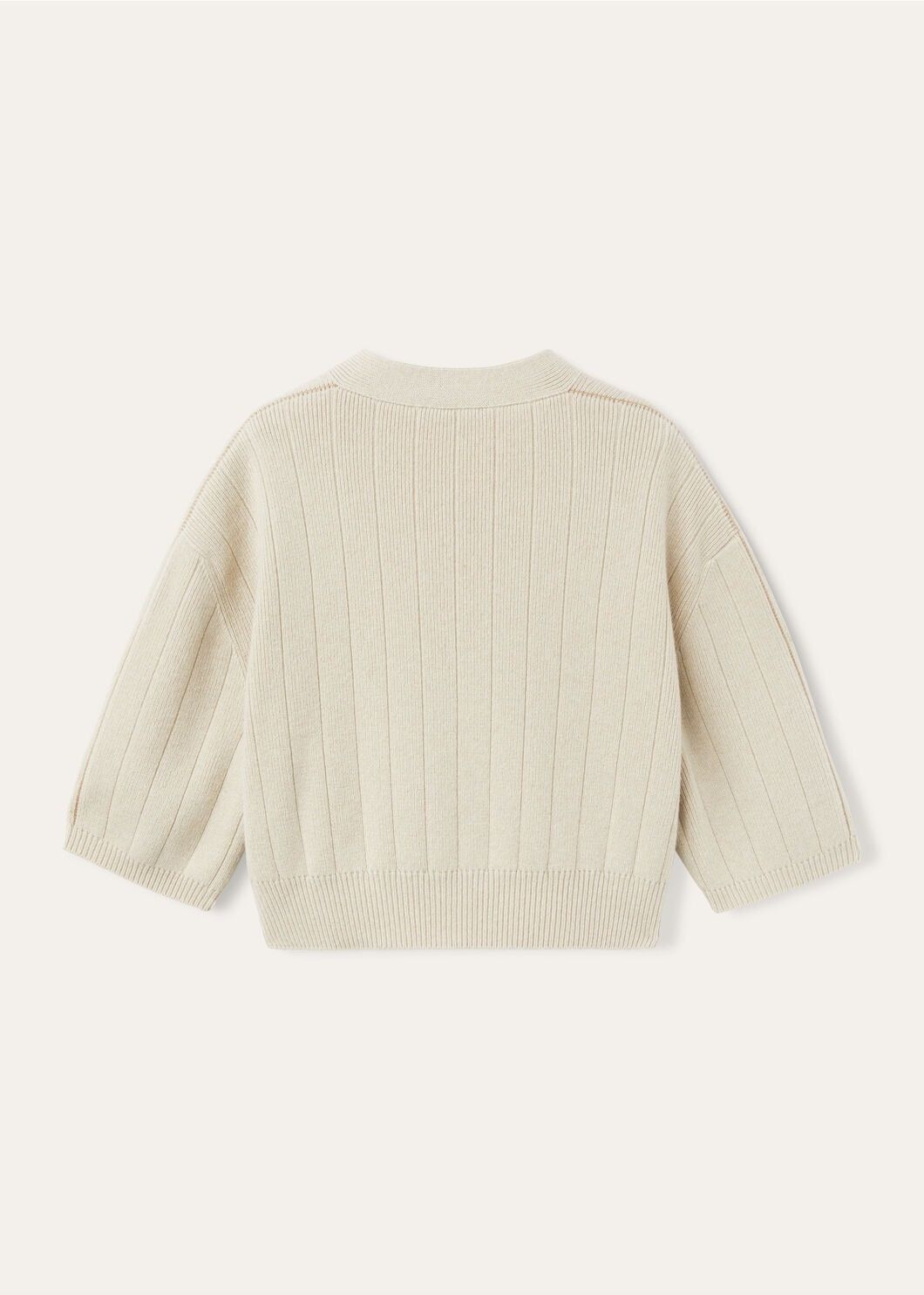 Loro Piana o1srvl11e0725 FAO4273 Baby Cashmere Ribbed Cardigan in Ivory Size XS / US 0-2 / IT 36-38 - 5 Thumbnail