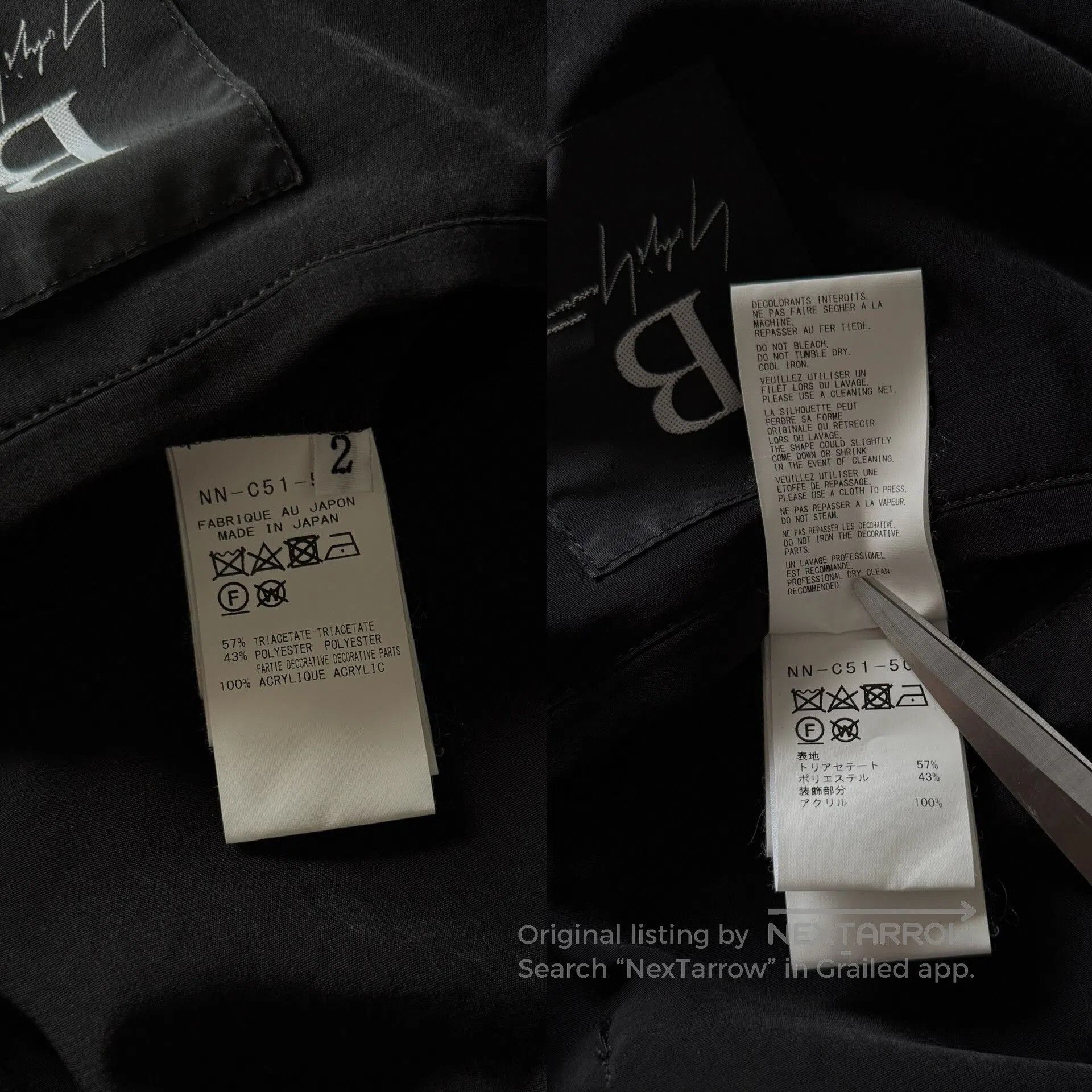 Yohji Yamamoto Yohji Yamamoto Triacetate Long Coat. Size US M / EU 48-50 / 2 - 8 Thumbnail