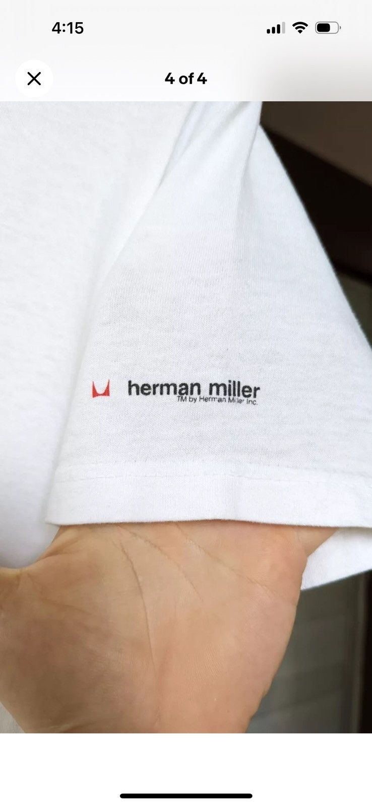 Fruit Of The Loom Herman Miller Wire Chair T Shirt Vintage 90s Art Furniture M Size US M / EU 48-50 / 2 - 4 Thumbnail