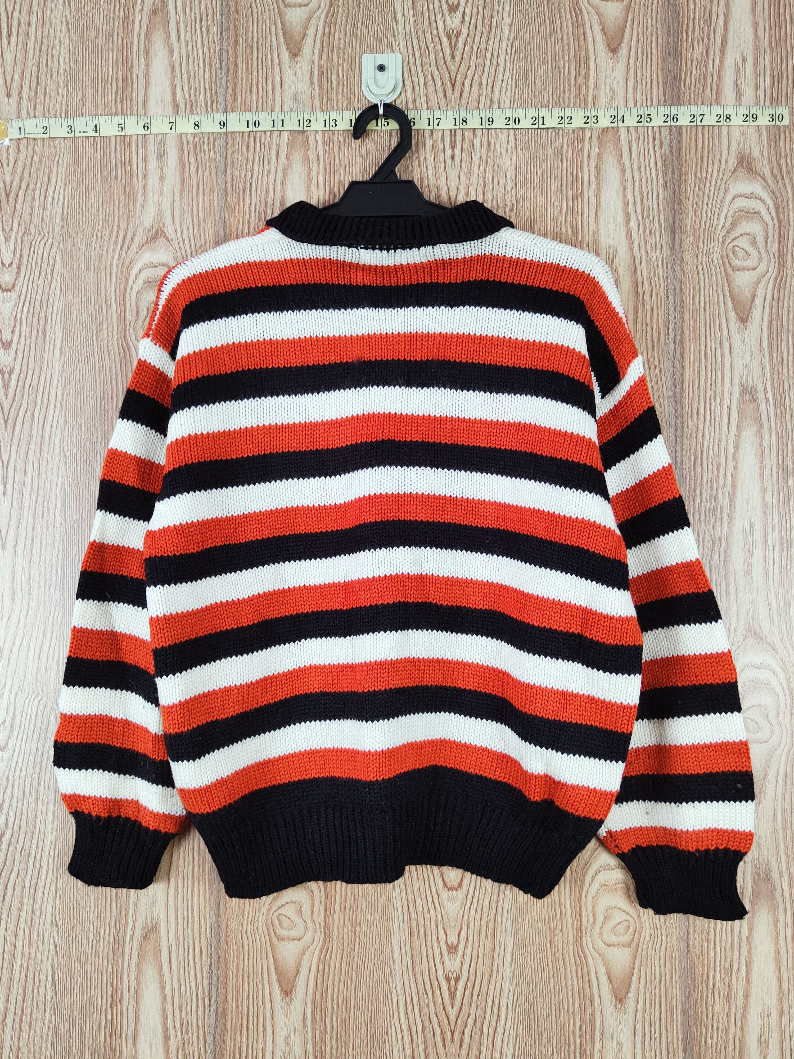 Japanese Brand × Vintage Girlfriend Black Orange Stripe Knitwear Sweatshirts #W750 Size US M / EU 48-50 / 2 - 7 Thumbnail