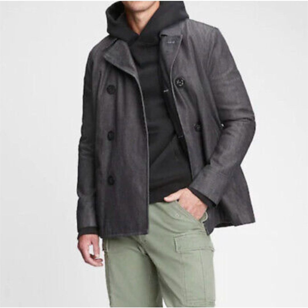 Gap GAP Men - 1969 Premium Denim Peacoat/ Sz M / NWOT Size US M / EU 48-50 / 2 - 1 Thumbnail