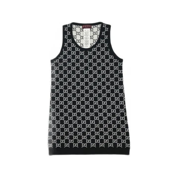 Gucci Gucci Logo Knit Sleeveless Dress for Women-2507 Size S / US 4 / IT 40 - 1 Thumbnail