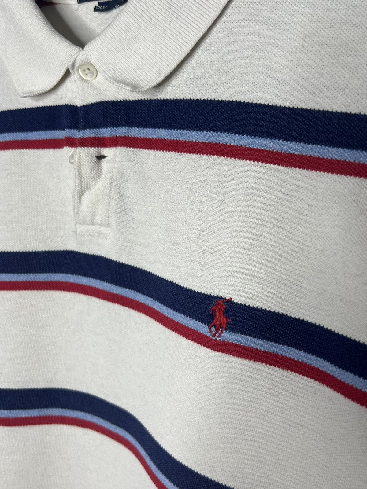 Polo Ralph Lauren × Vintage 🐎Vintage Polo Ralph Lauren Striped Polo Rugby Shirt🐎 Size US XL / EU 56 / 4 - 8 Thumbnail