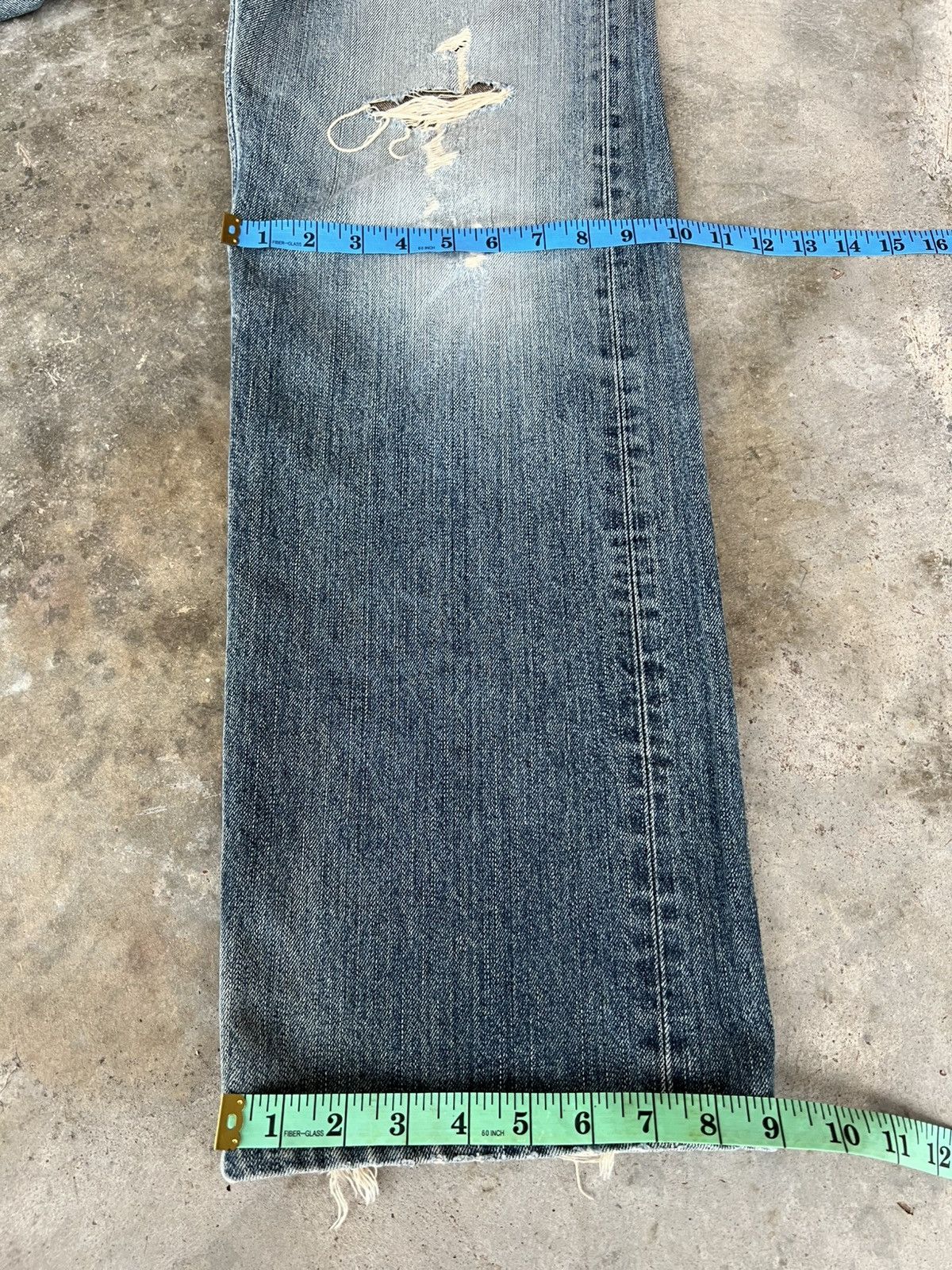 Edwin EDWIN EXCLUSIVE VINTAGE EXTRA BAGGY FADED DISTRESS JEAN Size US 31 - 5 Thumbnail