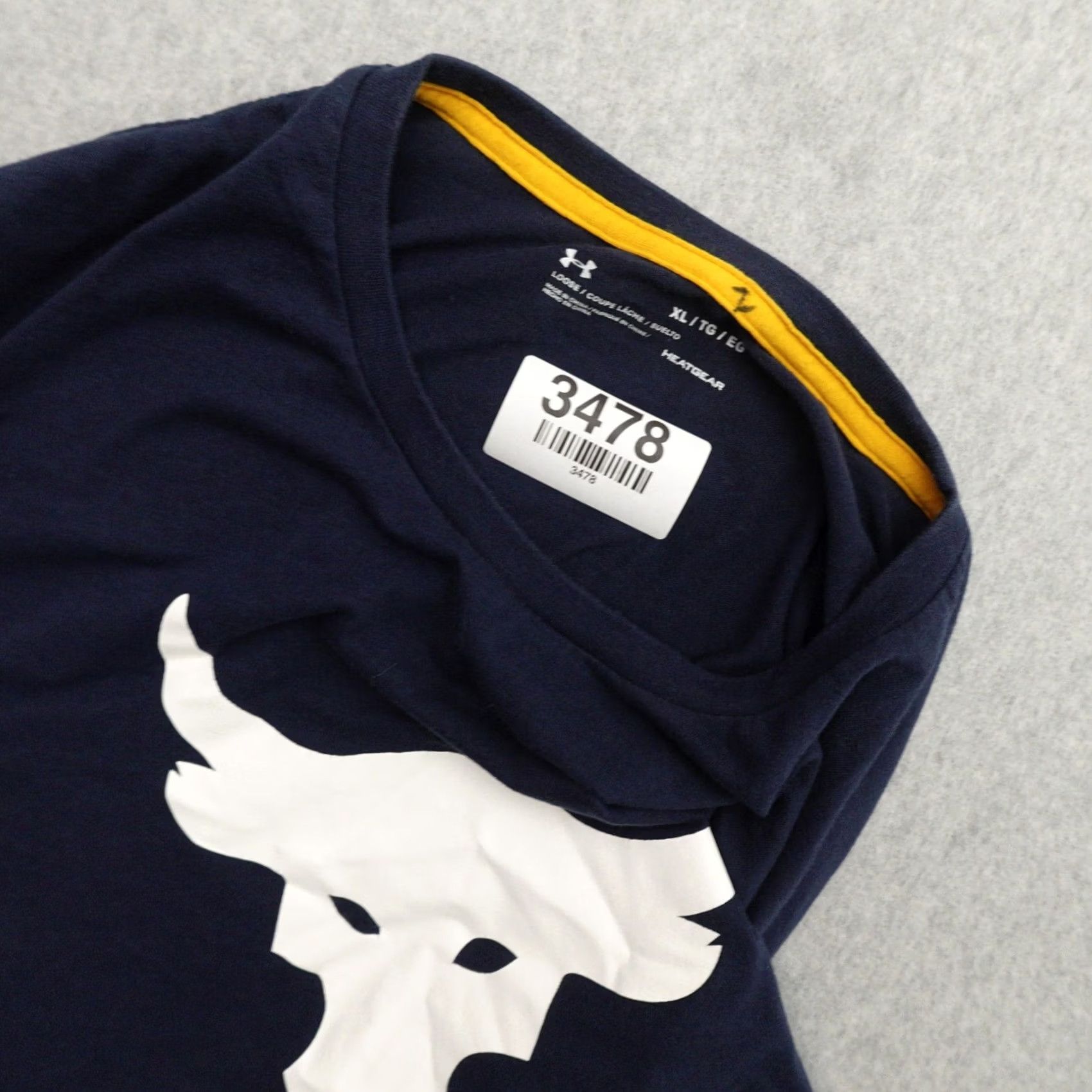 Under Armour Under Armour Project Rock T-Shirt Mens XL Navy Long Sleeve HeatGear Active Size US XL / EU 56 / 4 - 4 Thumbnail