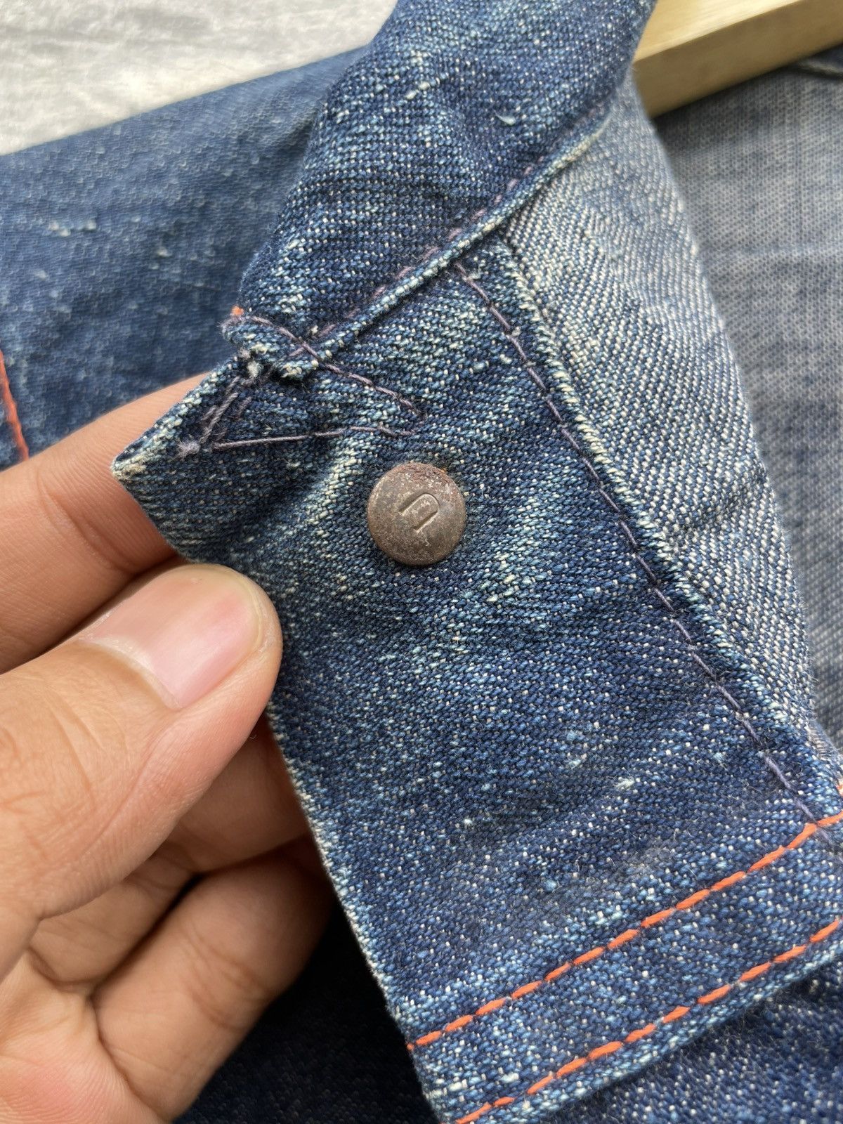 Vintage True 1940!Donut Button Selvedge Union Made WWII Denim Jacket Size US XS / EU 42 / 0 - 8 Thumbnail