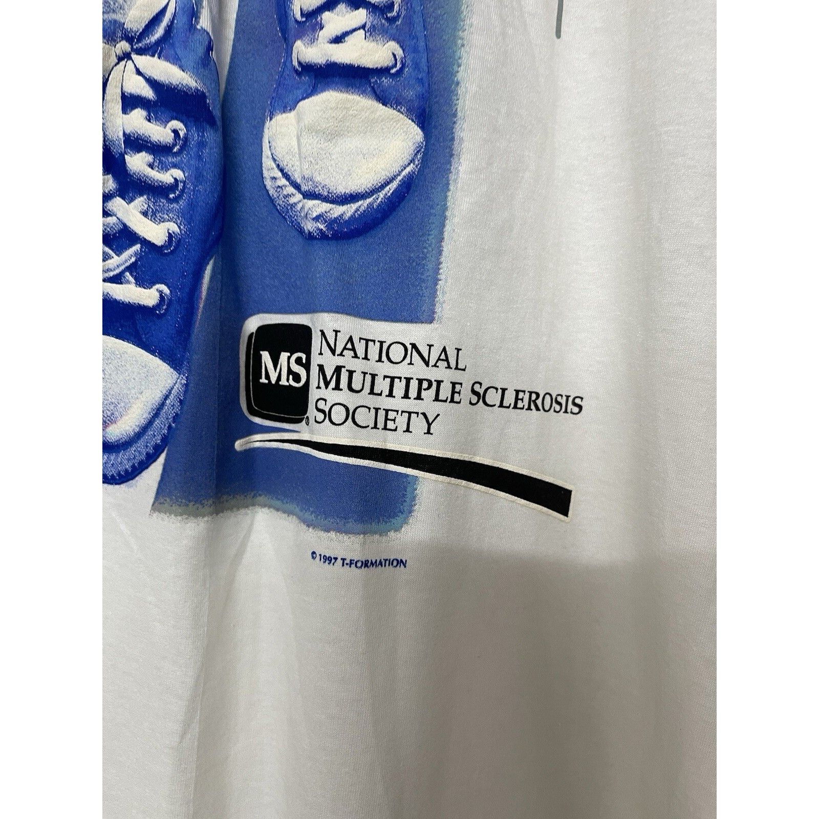 Fruit Of The Loom VTG 1997 MS WALK MULTIPLE SCLEROSIS T-SHIRT FLEET BANK SINGL Size US XL / EU 56 / 4 - 3 Thumbnail