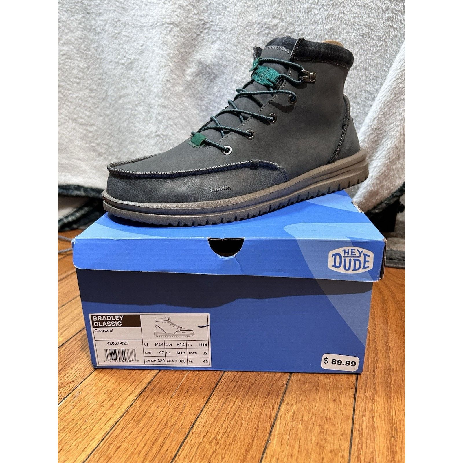 Other Hey Dude Size 14 Bradley Waxed Canvas Ankle Boots Charcoal Size US 14 / EU 47 - 11 Thumbnail