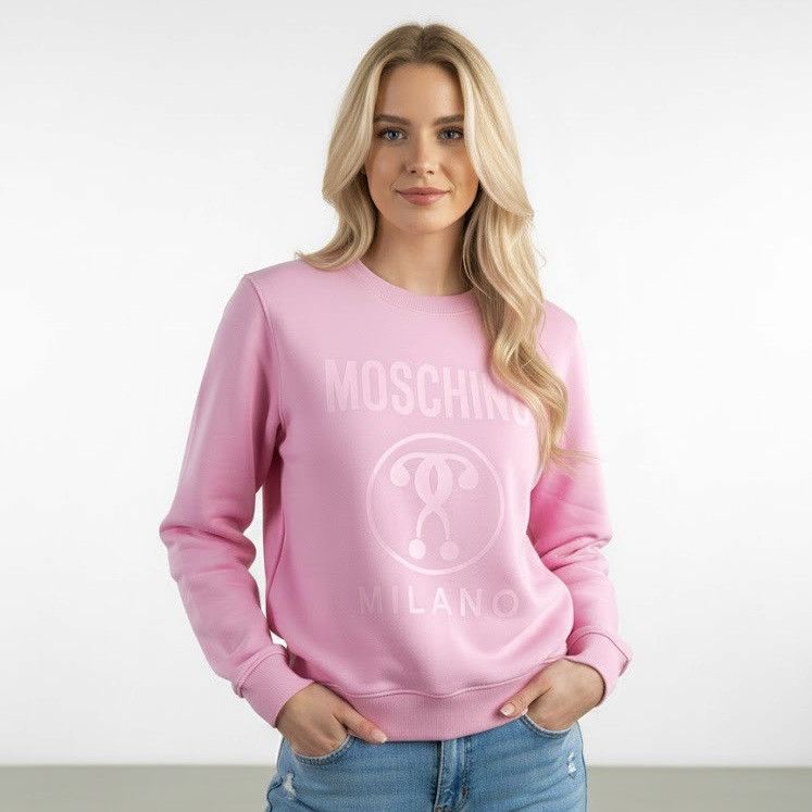 Moschino Moschino Couture Logo Double Question Mark Sweatshirt Pink 8 Size M / US 6-8 / IT 42-44 - 4 Thumbnail