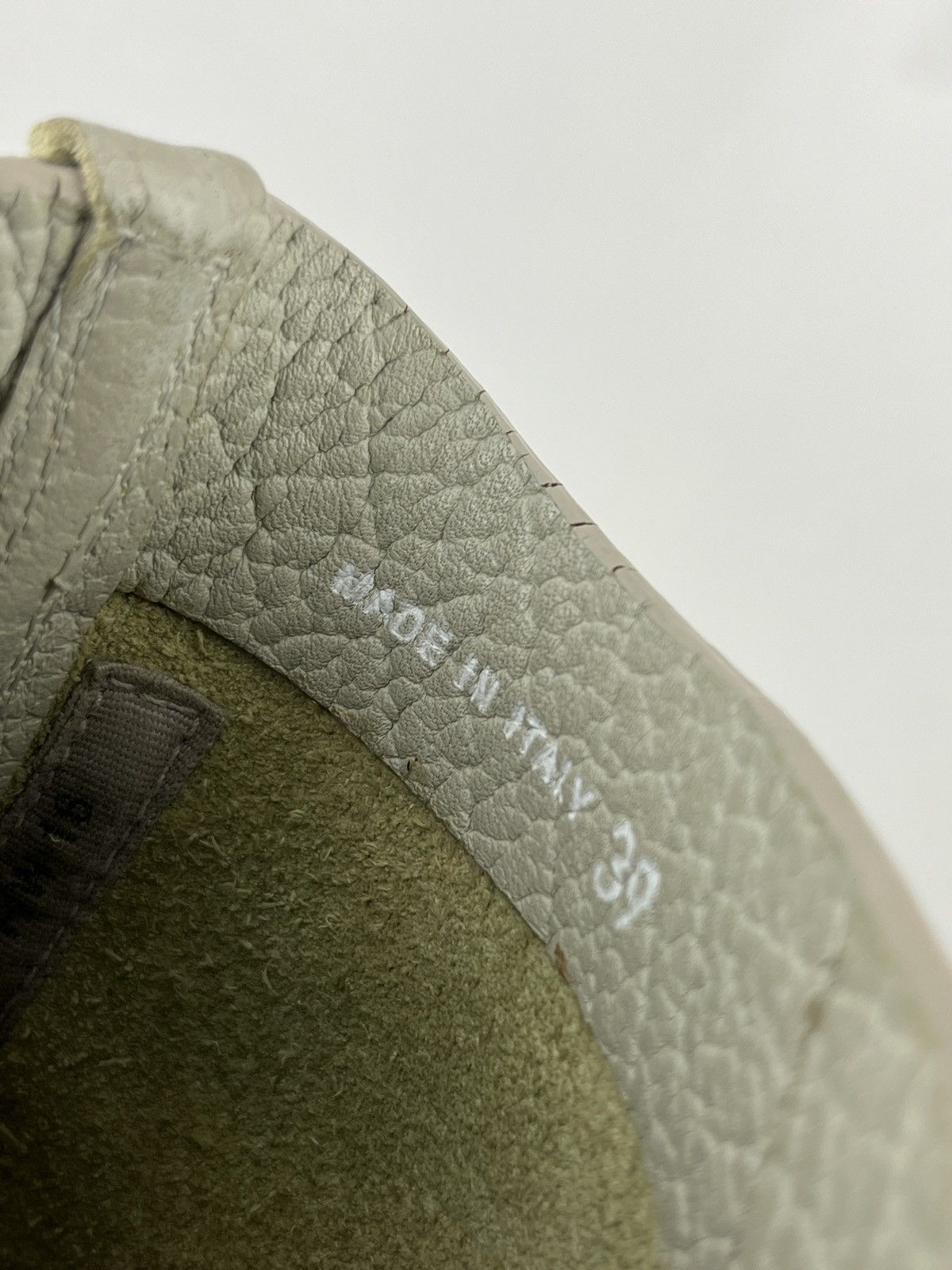Rick Owens ‘Mastosneaks’ Grey Grain Leather Hi Top Size US 6.5 / EU 39-40 - 9 Thumbnail