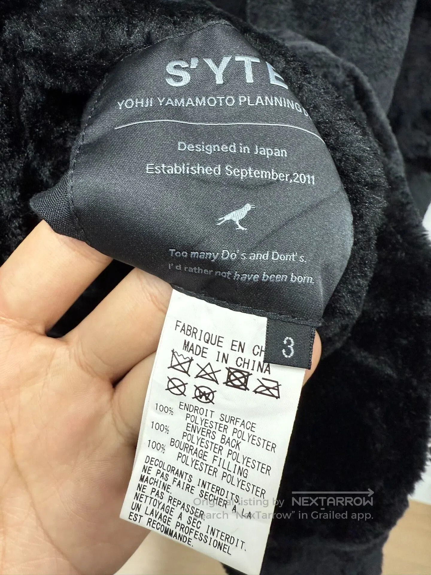 Yohji Yamamoto black faux fur jacket by yohji yamamoto. Size US L / EU 52-54 / 3 - 6 Thumbnail