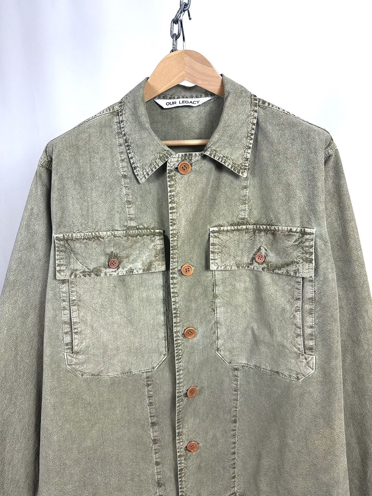 Our Legacy Our Legacy Garment Dyed Cargo Pockets Overshirt Size US XL / EU 56 / 4 - 12 Thumbnail