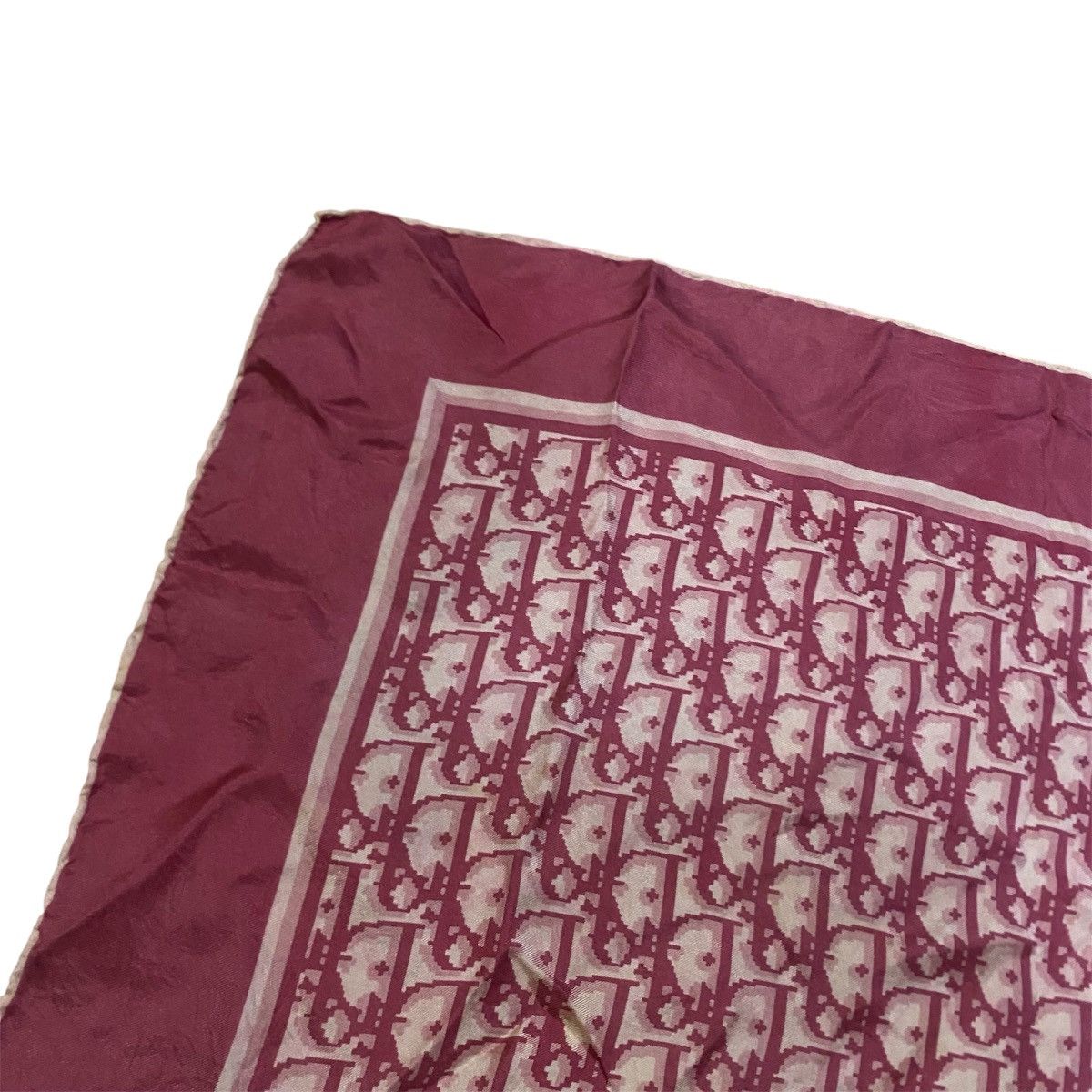 Christian Dior Monsieur Christian Dior Scarf Monogram in Red Burgundy Silk Size ONE SIZE - 11 Thumbnail