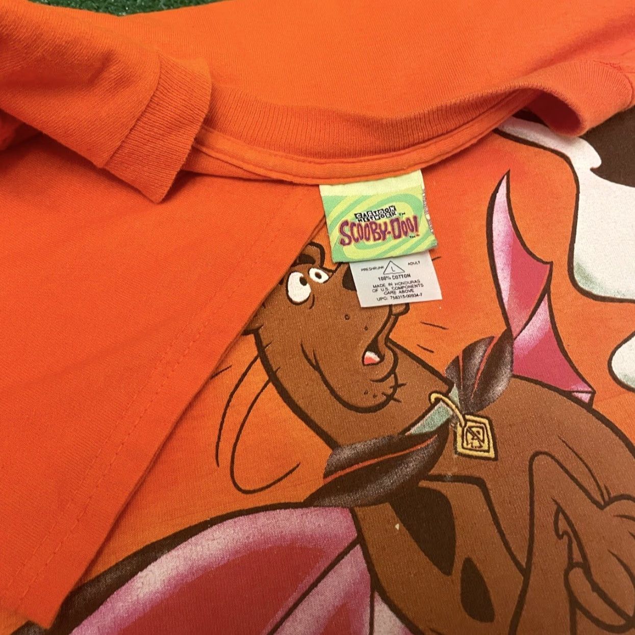 Vintage VINTAGE Scooby Doo Cartoon Network Halloween All Over Print Shirt Mens L Orange 90s Halloween Cartoon Hip Hop Scooby-Doo Mens/Adult Size US L / EU 52-54 / 3 - 2 Thumbnail