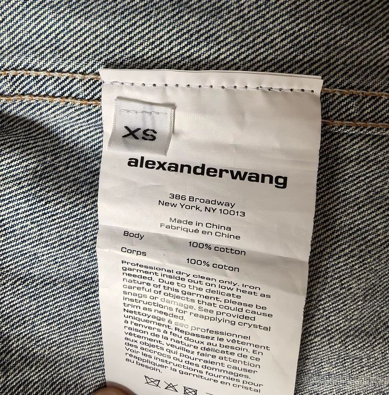 Alexander Wang Alexander Wang Crystal Denim Jacket- Size XS / US 0-2 / IT 36-38 - 5 Thumbnail