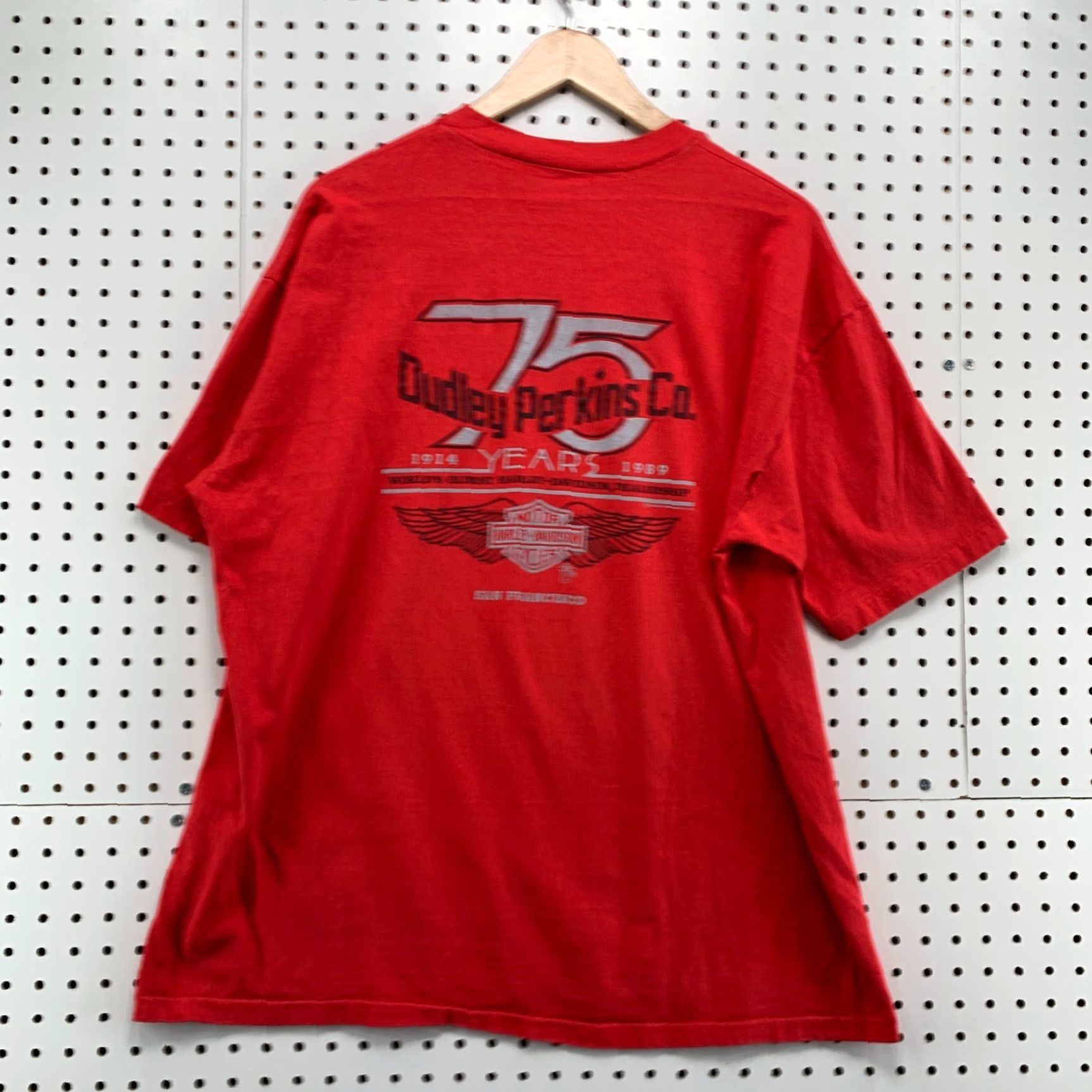 Harley Davidson VINTAGE Harley-Davidson Shirt Mens 2XL Red 90s Graphic Print Crew Neck Single Stitch T-Shirt Size US XXL / EU 58 / 5 - 2 Thumbnail