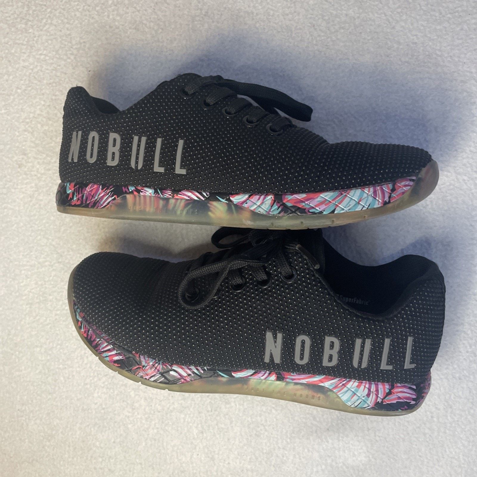 Other Nobull Superfabric Women's Size 6 Shoes Black Floral Sneaker Size US 6 / IT 36 - 2 Thumbnail