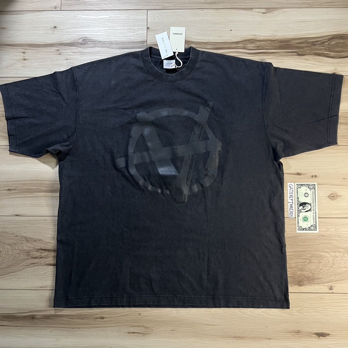 FW24 Double Anarchy Black Graphic Oversized T-Shirt