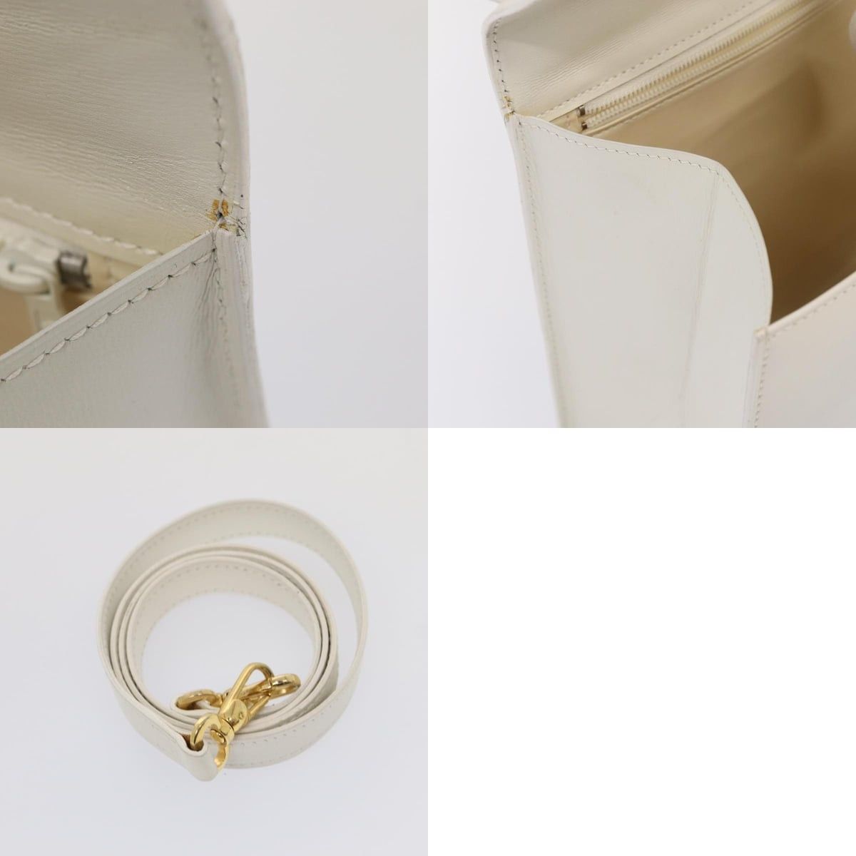 Celine CELINE Shoulder Bag Leather White Size ONE SIZE - 13 Thumbnail