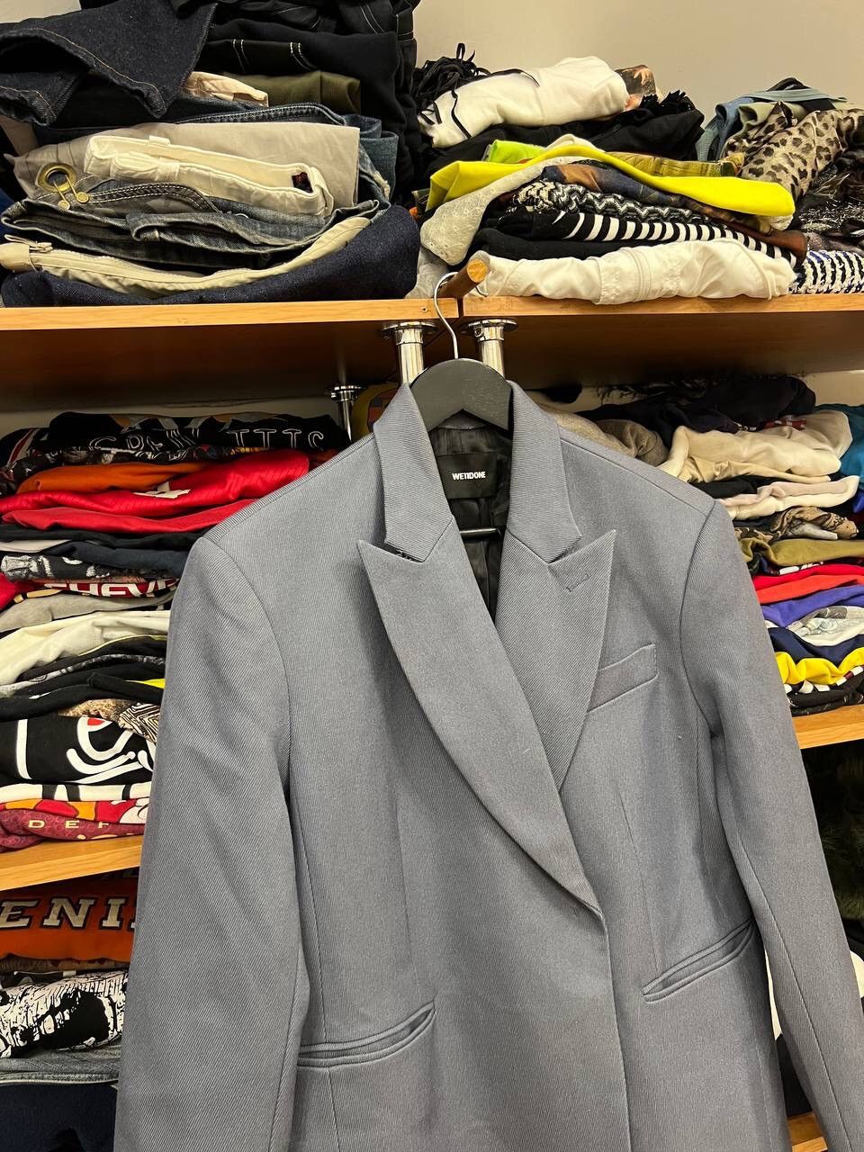 WE11DONE We11done Double Breasted Sky Blue South Korean Brand blazer Size 38L - 8 Thumbnail