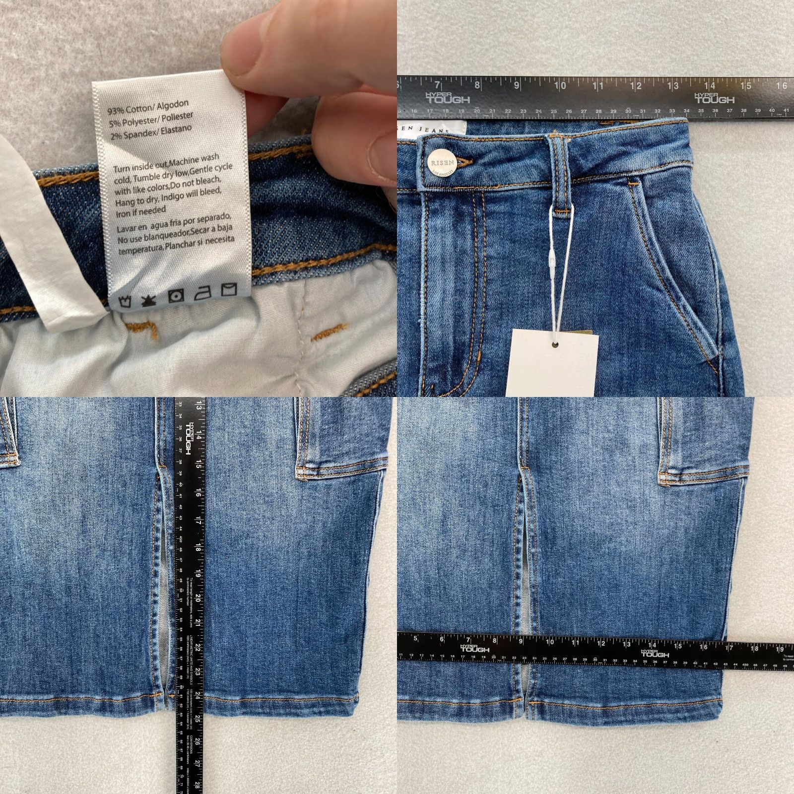 Denime Risen Jeans Los Angeles Denim Pencil Skirt Women's Small Blue Cargo Summer NWT Size 28" / US 6 / IT 42 - 8 Thumbnail