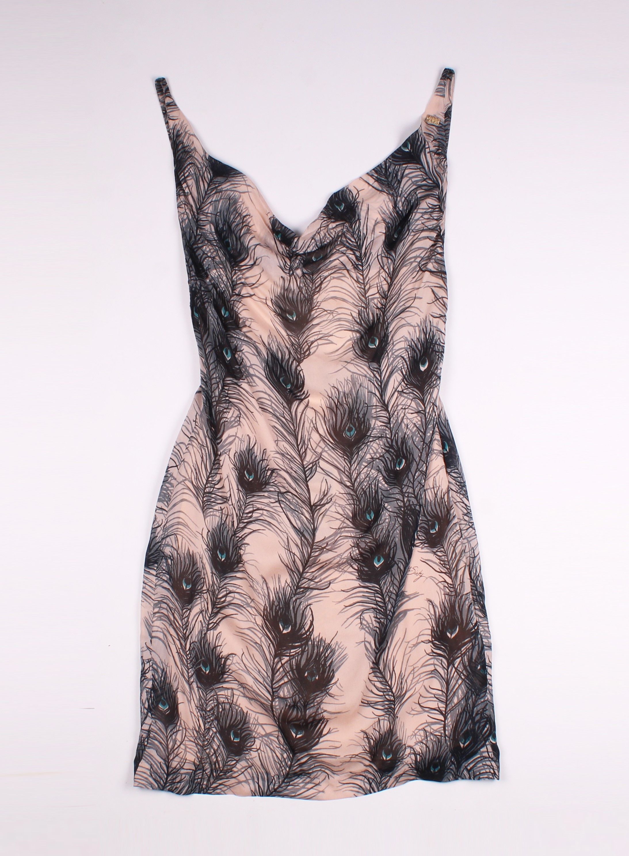 Miss Sixty Miss Sixty Vintage Y2K Feather Print Open Back Mini Dress Size S / US 4 / IT 40 - 5 Thumbnail