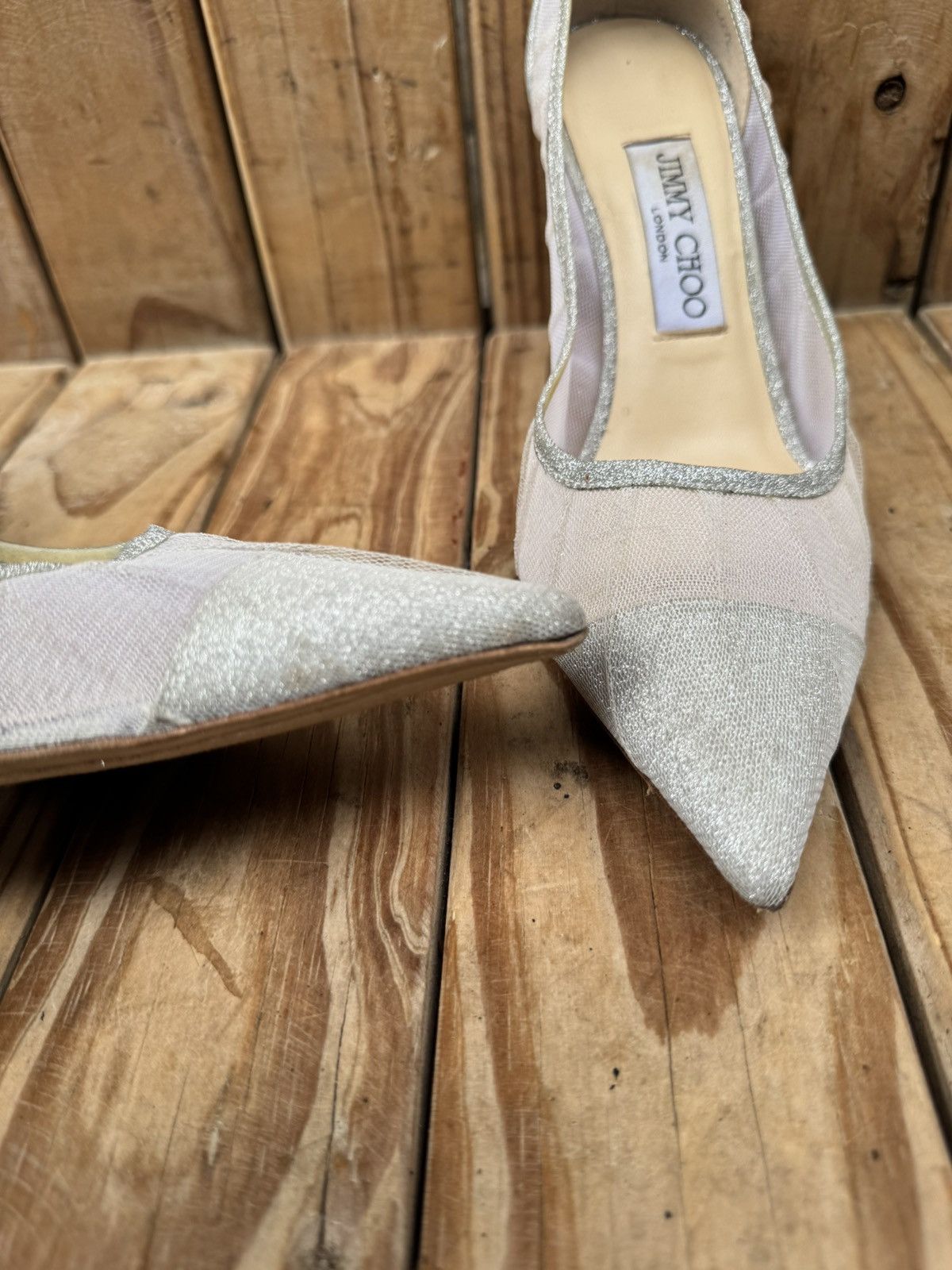 Jimmy Choo Jimmy choo Women’s fabric glitter pumps size EUR 37 US 7 Size US 7 / IT 37 - 8 Thumbnail