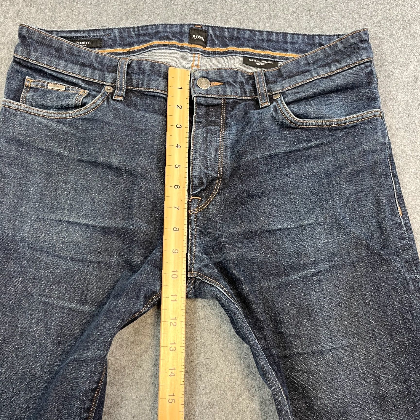 Hugo Boss HUGO BOSS Jeans Maine 3 34 Regular Tapered 5-Pocket Denim Dark Wash Blue Stretch 30 Inside Leg Mens Jeans Size US 34 / EU 50 - 5 Thumbnail