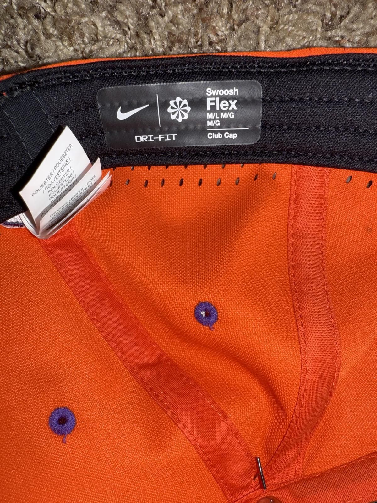 Nike Nike Men’s Clemson Tigers Orange Coach Dri-Fit Club Aerobill Flex Hat Sample Size ONE SIZE - 12 Thumbnail