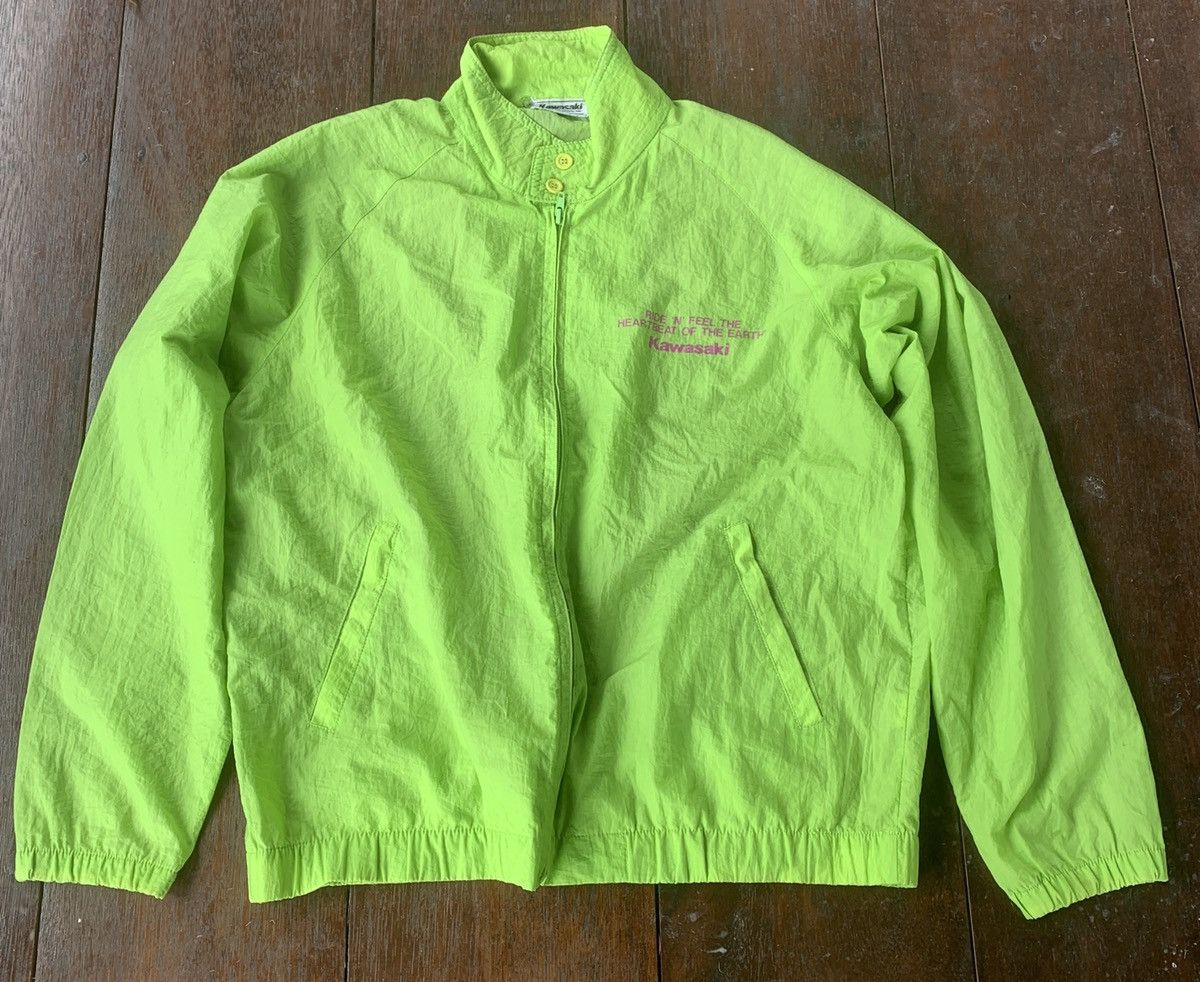 Japanese Brand × Vintage Vintage Kawasaki iconic green colour light jacket Size US M / EU 48-50 / 2 - 2 Thumbnail