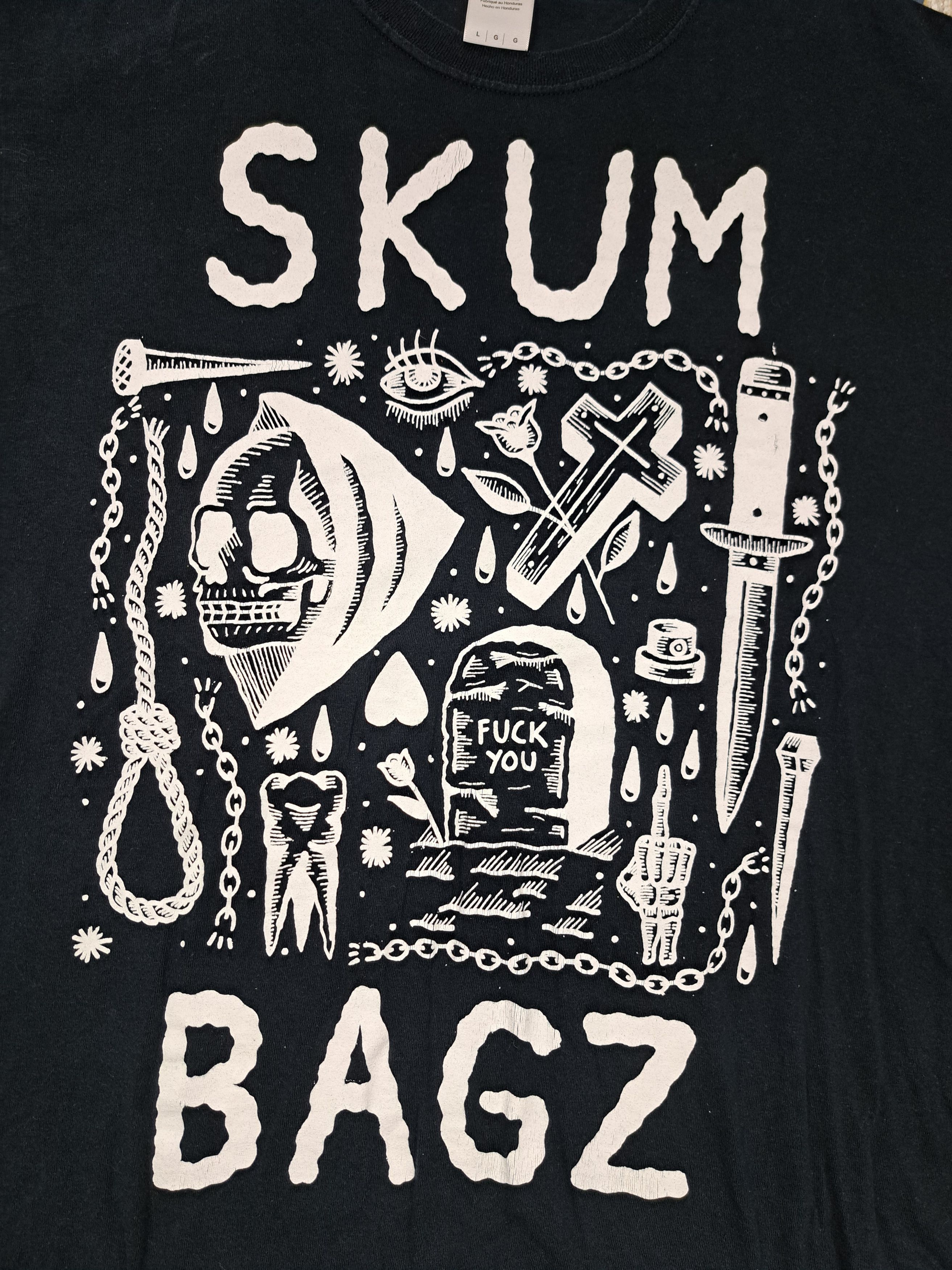 Vintage Skum Bagz Fuck You Metal Tee Death Opium Dead Skull Size US L / EU 52-54 / 3 - 4 Thumbnail
