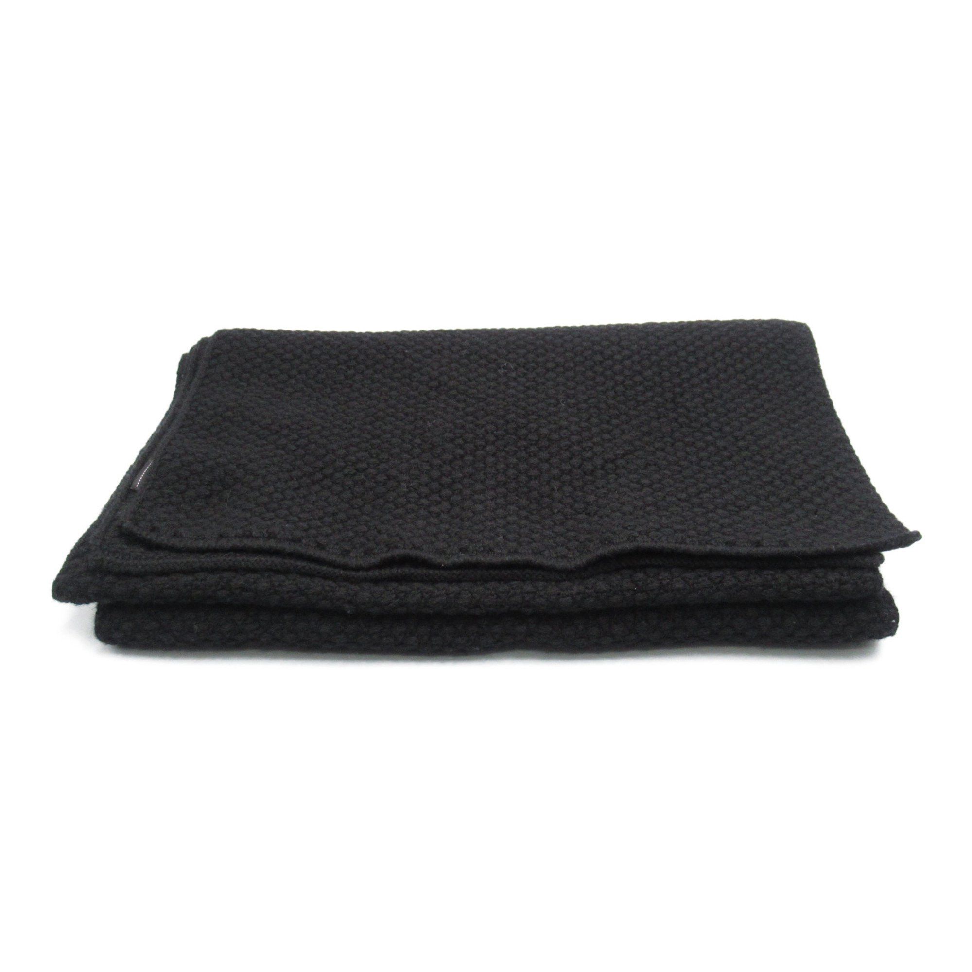 image of Chanel Coco Mark Muffler Black Cashmere, Women's