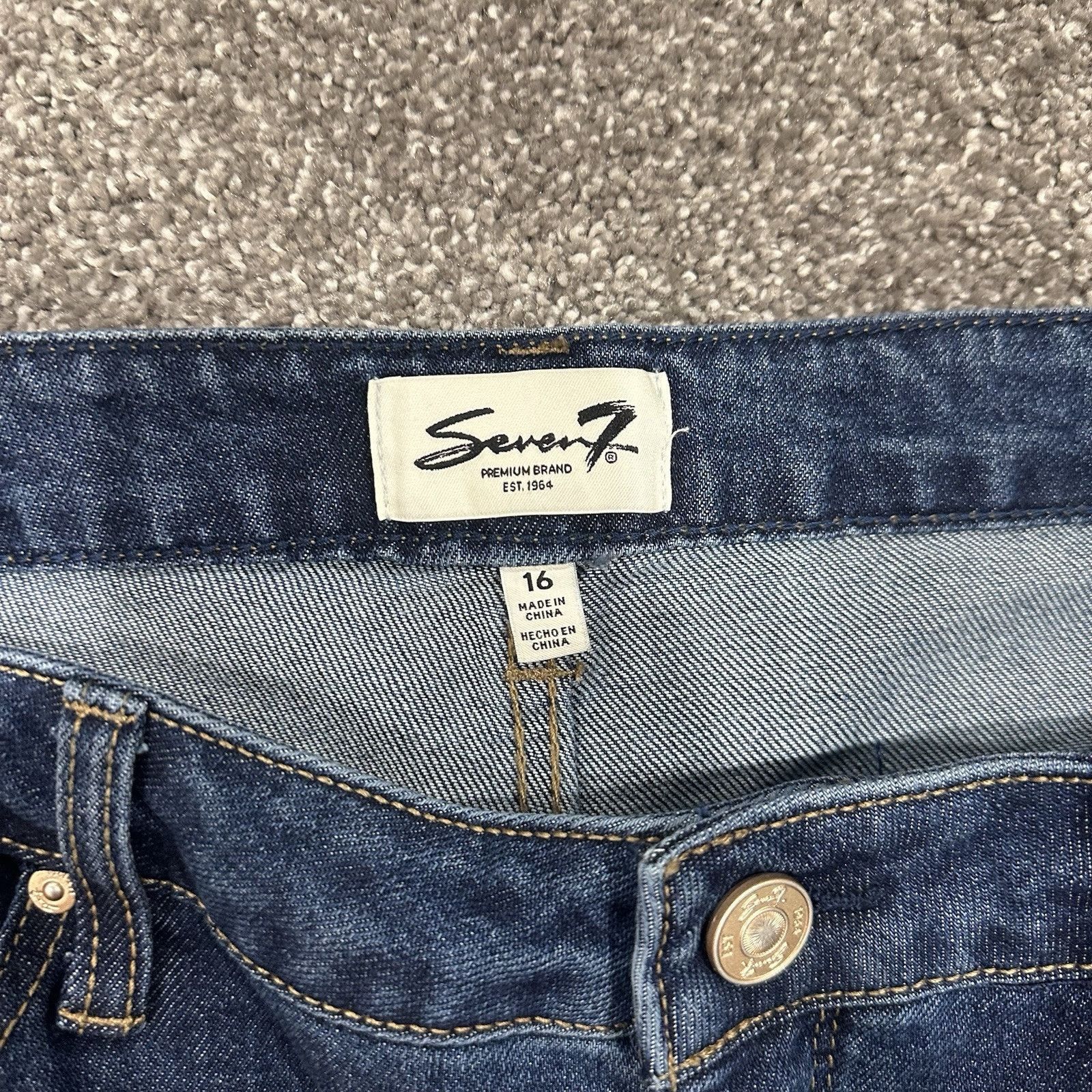 Seven 7 Seven7 The Straight Jeans Womens Size 16 Blue Denim Y2K Size 40" / US 18 - 5 Thumbnail