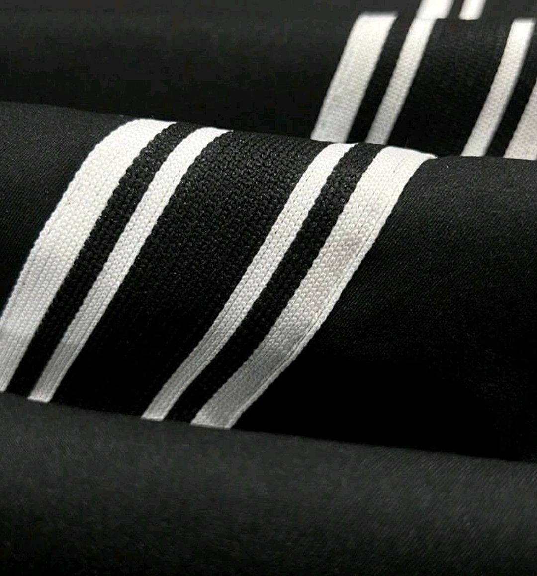 Japanese Brand × Vintage Casual Loose Straight-Leg Pants Stripe & Drawstring Waist Size US 35 - 5 Thumbnail