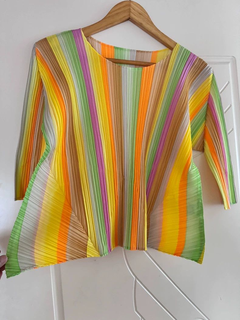 Issey Miyake Issey Miyake Rainbow short-sleeved shirt Size L / US 10 / IT 46 - 1 Thumbnail