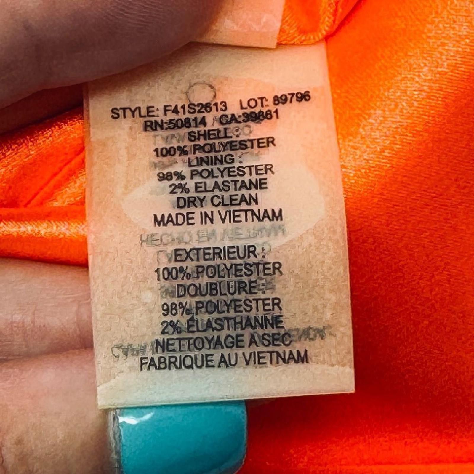 Designer Tahari. Women’s Pastel Orange Ruffle Midi Dress. Size 8. Size M / US 6-8 / IT 42-44 - 11 Thumbnail
