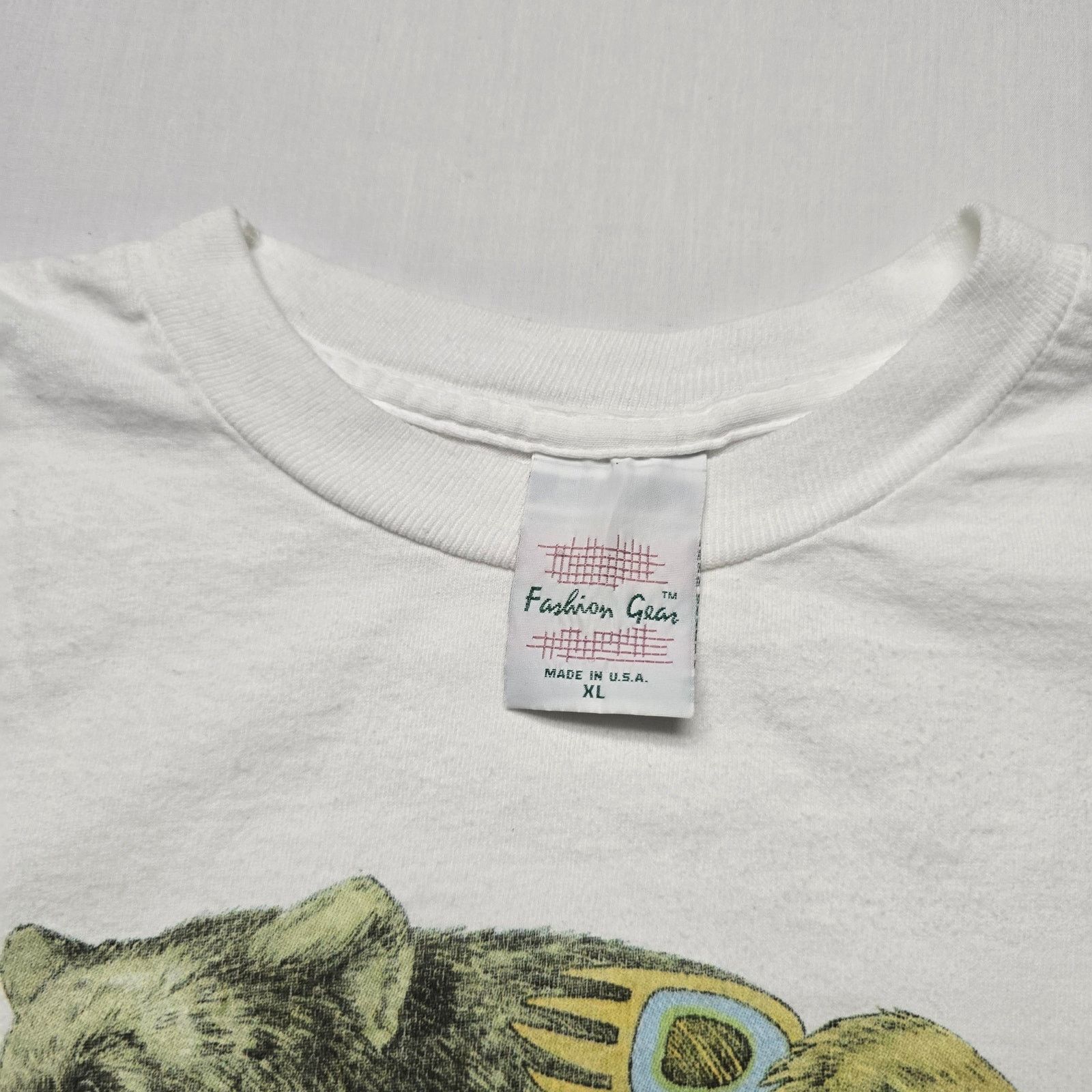 Vintage Vintage Animal Shirt White XL Native Wildlife Nature Tee 90s Size US XL / EU 56 / 4 - 3 Thumbnail
