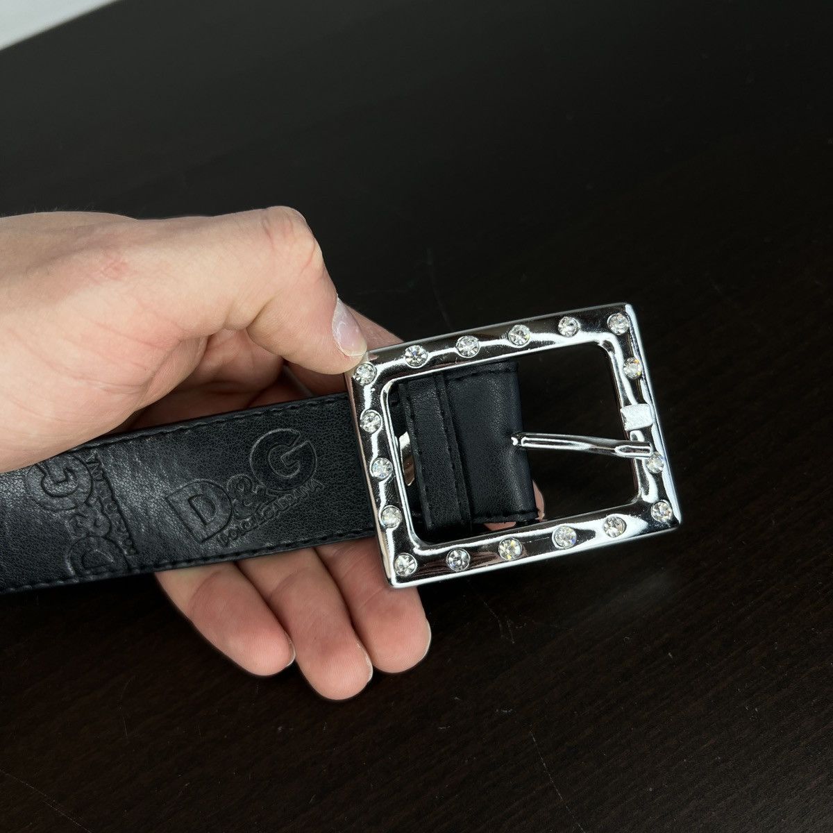 Dolce & Gabbana × Vintage Vintage Dolce Gabbana Metal Big Logo DG Monogram Belt Y2K Size 42 - 7 Thumbnail