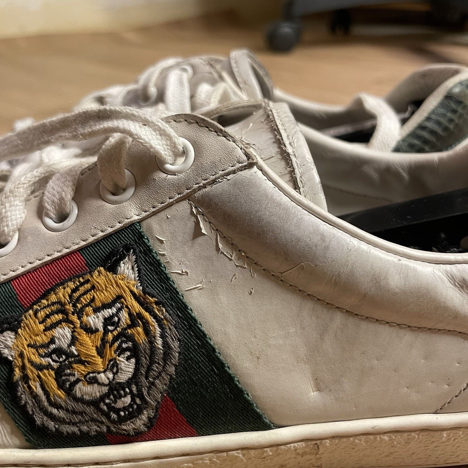 Gucci Gucci Ace Sneakers Tiger Low-Top Trainers shoes leather mens Size US 8 / EU 41 - 6 Thumbnail