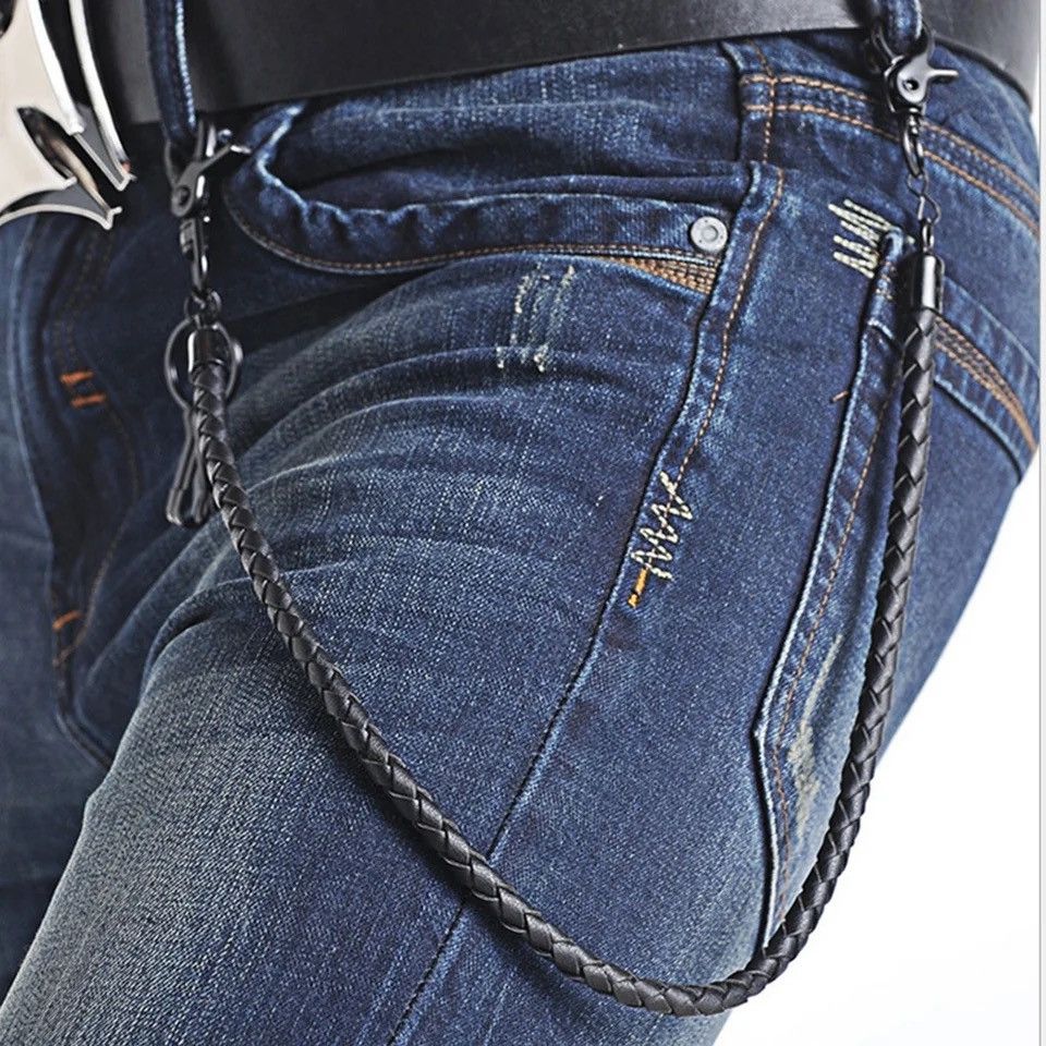 Jewelry Classic Punk Leather Biker Chain Size ONE SIZE - 2 Thumbnail