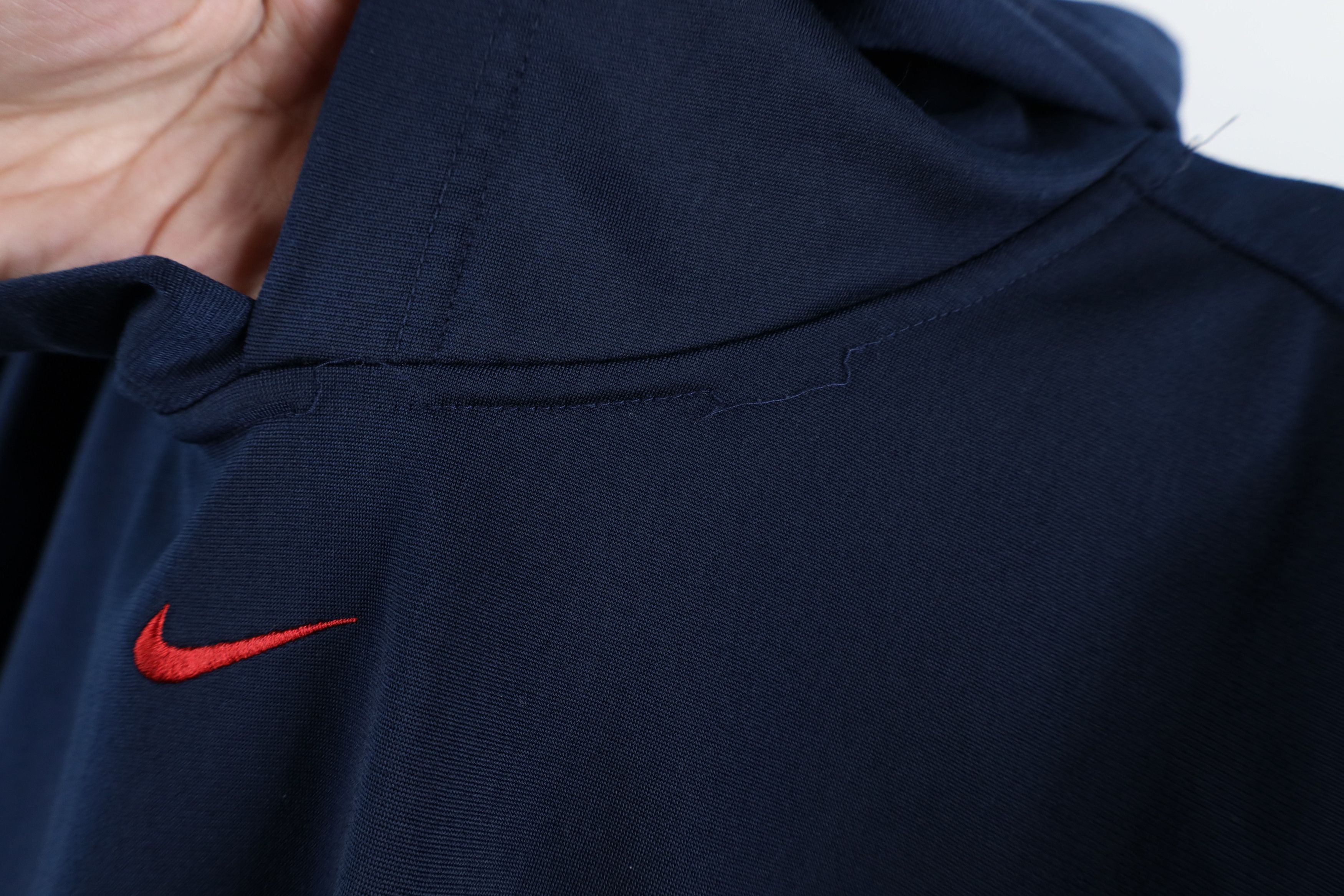 Nike × Vintage Vintage Y2K Nike Basketball Center Swoosh Striped Hoodie Size US L / EU 52-54 / 3 - 6 Thumbnail