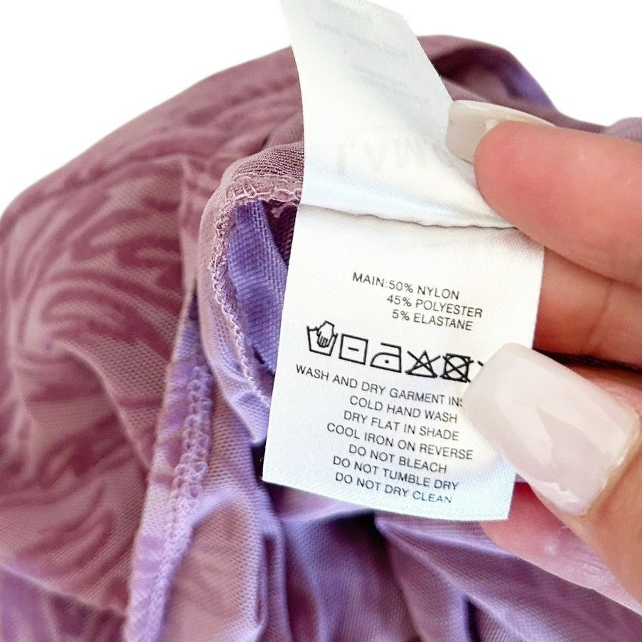 I AM GIA Purple Semi Sheer Mesh Laurella Pants Sz M