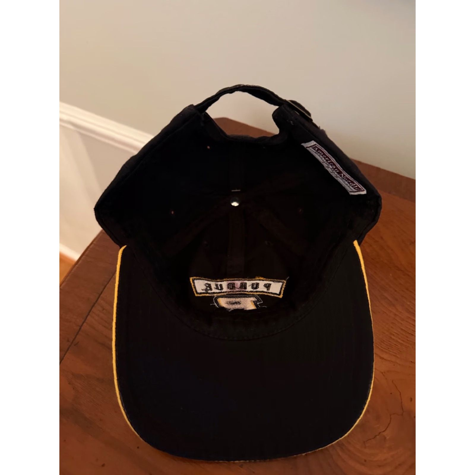 American Needle Purdue Boilermakers Cap Embroidered American Needle Black/Old Gold Baseball Cap Logo Adjustable Unisex Adults One Size Men Women Boys Girls Size ONE SIZE - 4 Thumbnail