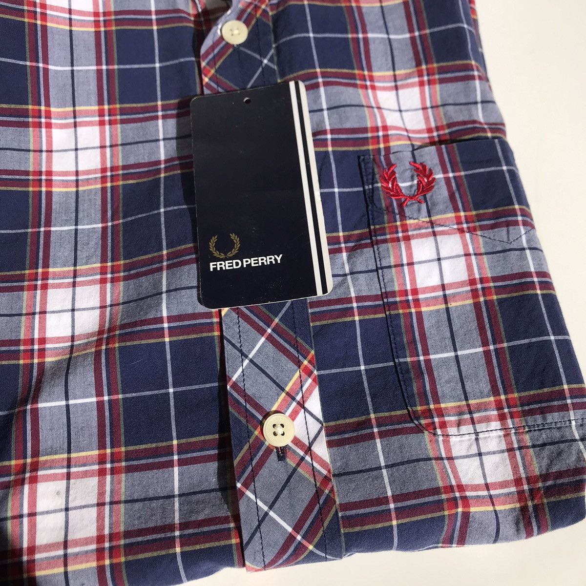 Fred Perry × Vintage Fred Perry Plaid Tartan Checkered Shirt Button down trimfit Size US XS / EU 42 / 0 - 13 Thumbnail