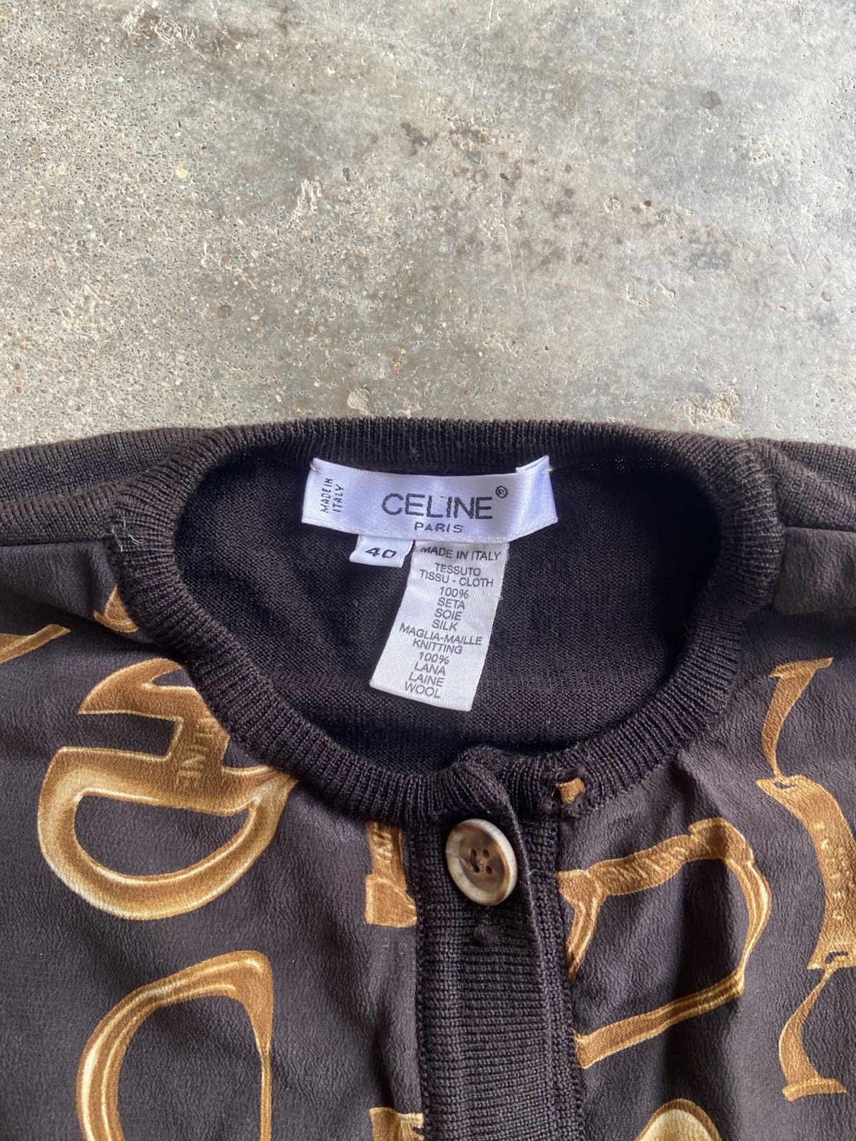 Celine CELINE BAROQUE MONOGRAM CARDIGAN Size S / US 4 / IT 40 - 9 Thumbnail