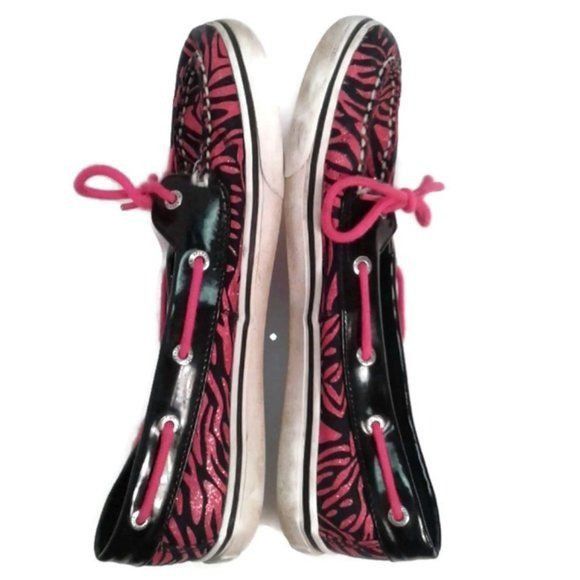 Sperry Sperry Top Sider 5 Biscayne Pink Black Zebra Boat Shoes Snea Size US 5 / IT 35 - 4 Thumbnail