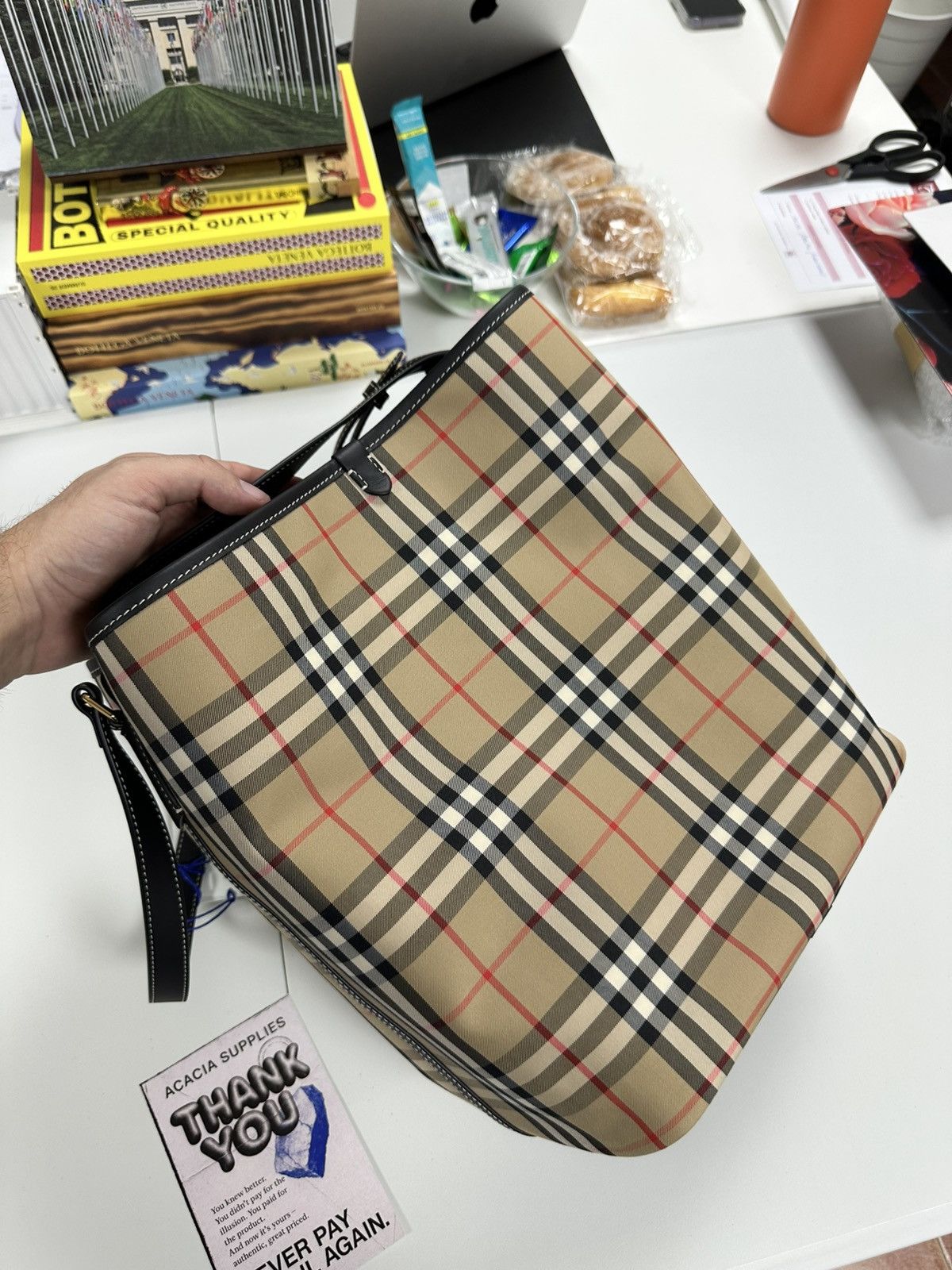 Burberry BURBERRY ASHBY CHECK CANVAS Size ONE SIZE - 2 Thumbnail