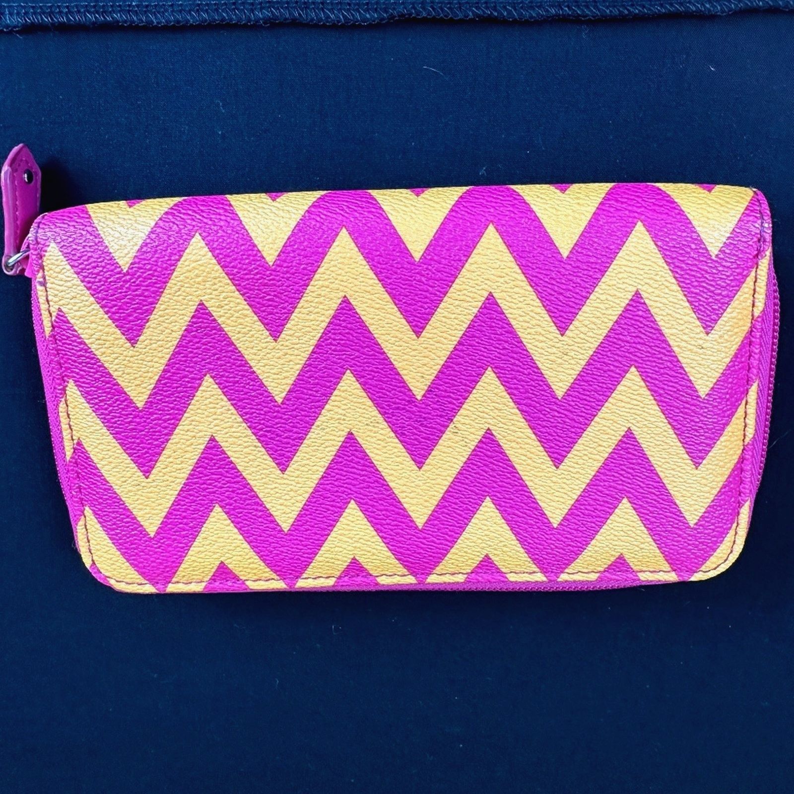 Vera Bradley Vera Bradley Accordion Wallet Ziggy Zags - Pink and Orange Size ONE SIZE - 3 Thumbnail